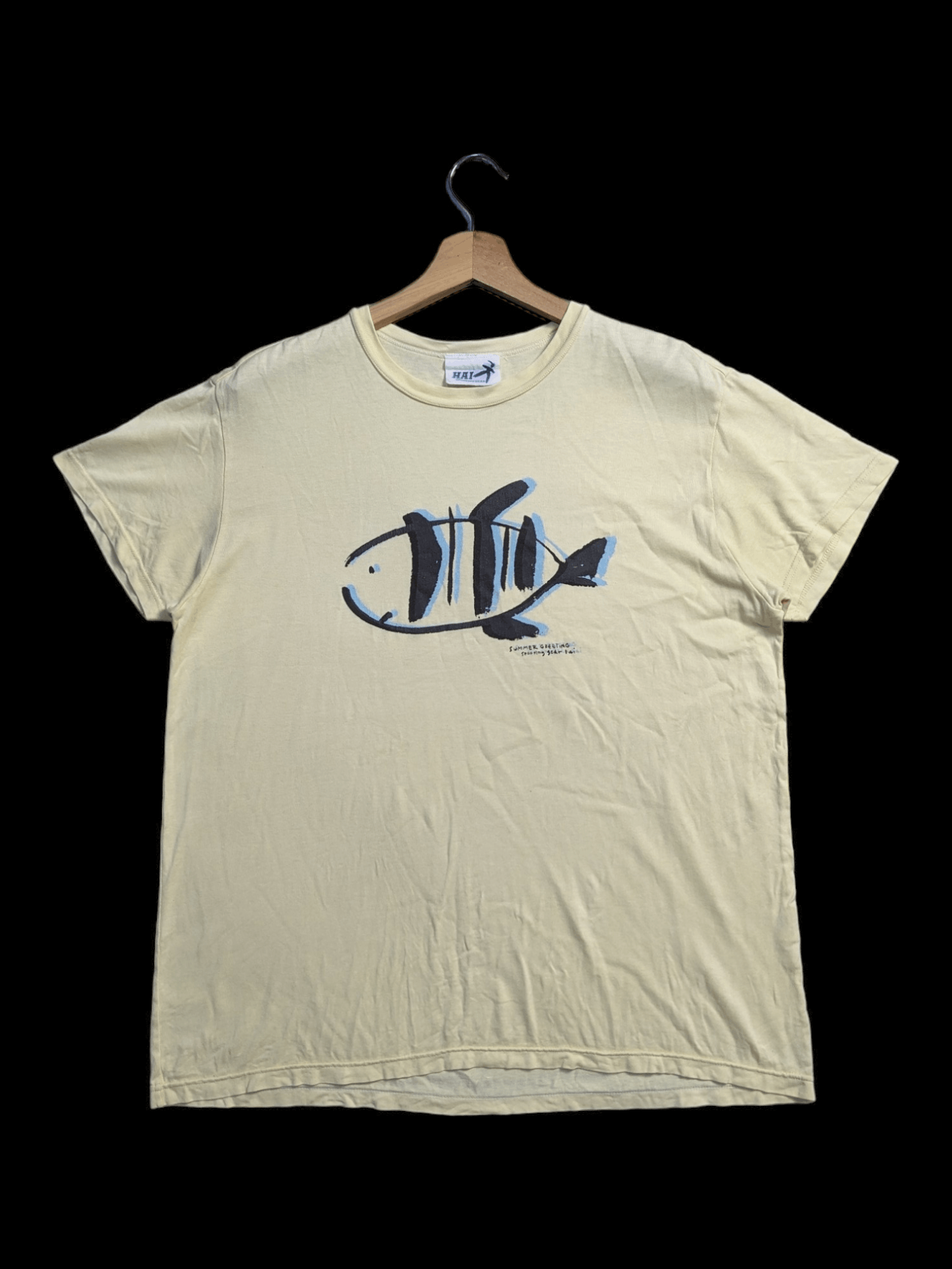image of Hai Sporting Gear Fish Painting T-Shirt in Yellow, Women's (Size Medium)