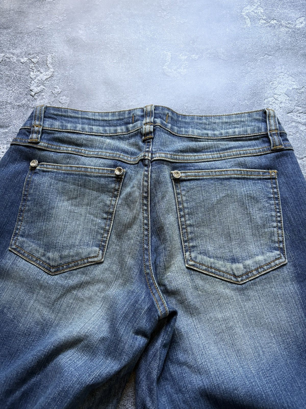 Dolce & Gabbana Vintage 00s Dolce&Gabbana Y2K Mega Flared Jeans Rare Size 28" / US 6 / IT 42 - 11 Thumbnail
