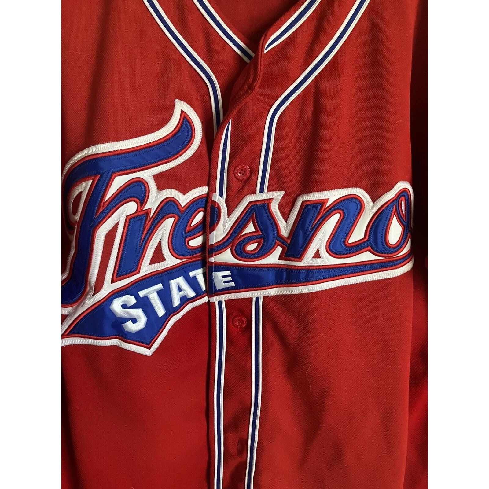 Colosseum Athletics Fresno State Bulldogs NCAA Baseball Jersey Men's XL Red Size US XL / EU 56 / 4 - 5 Thumbnail