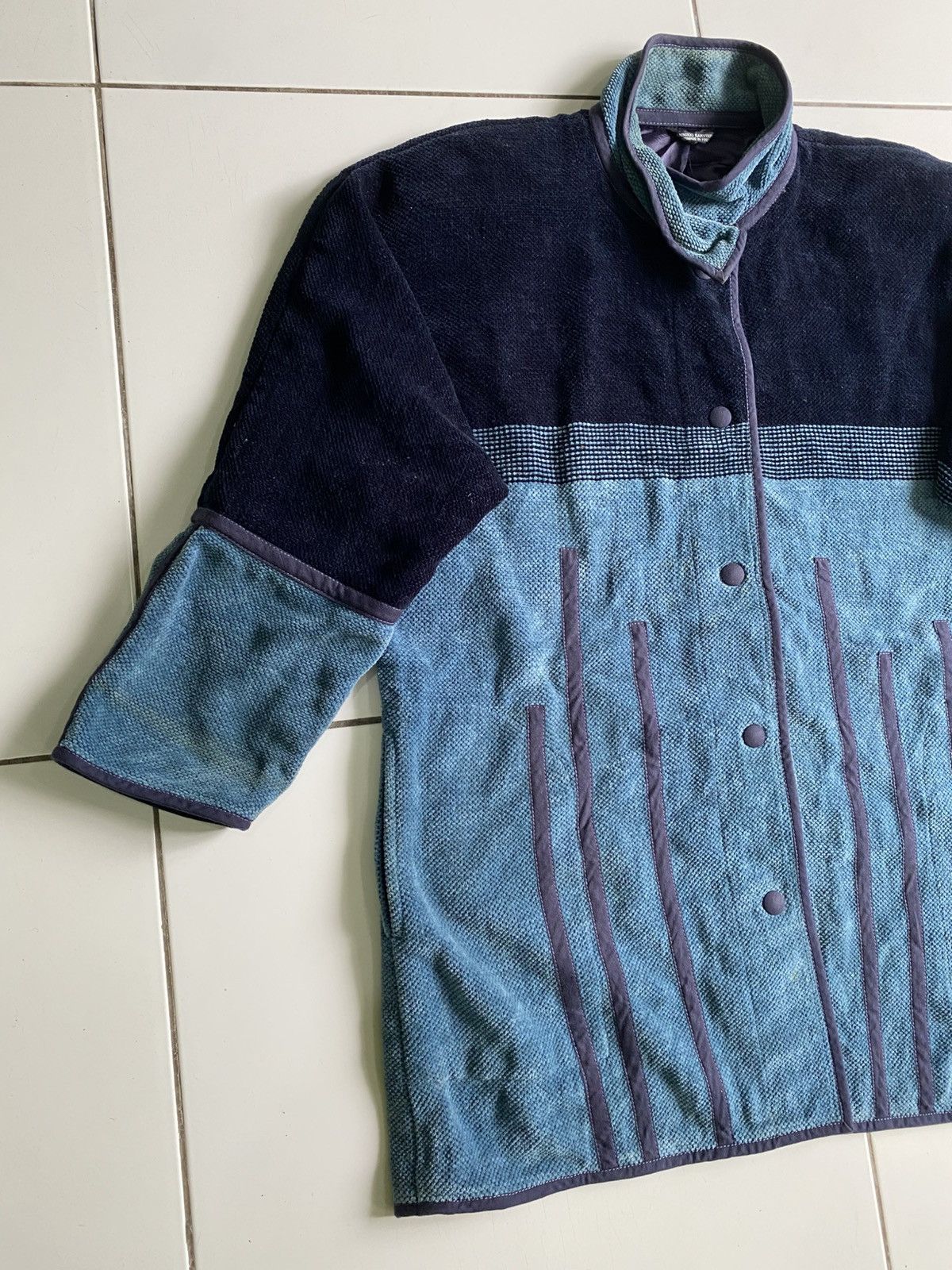 Annikki Karvinen × Handmade Vintage 80s Annikki Karvinen long Jacket Size M / US 6-8 / IT 42-44 - 3 Thumbnail