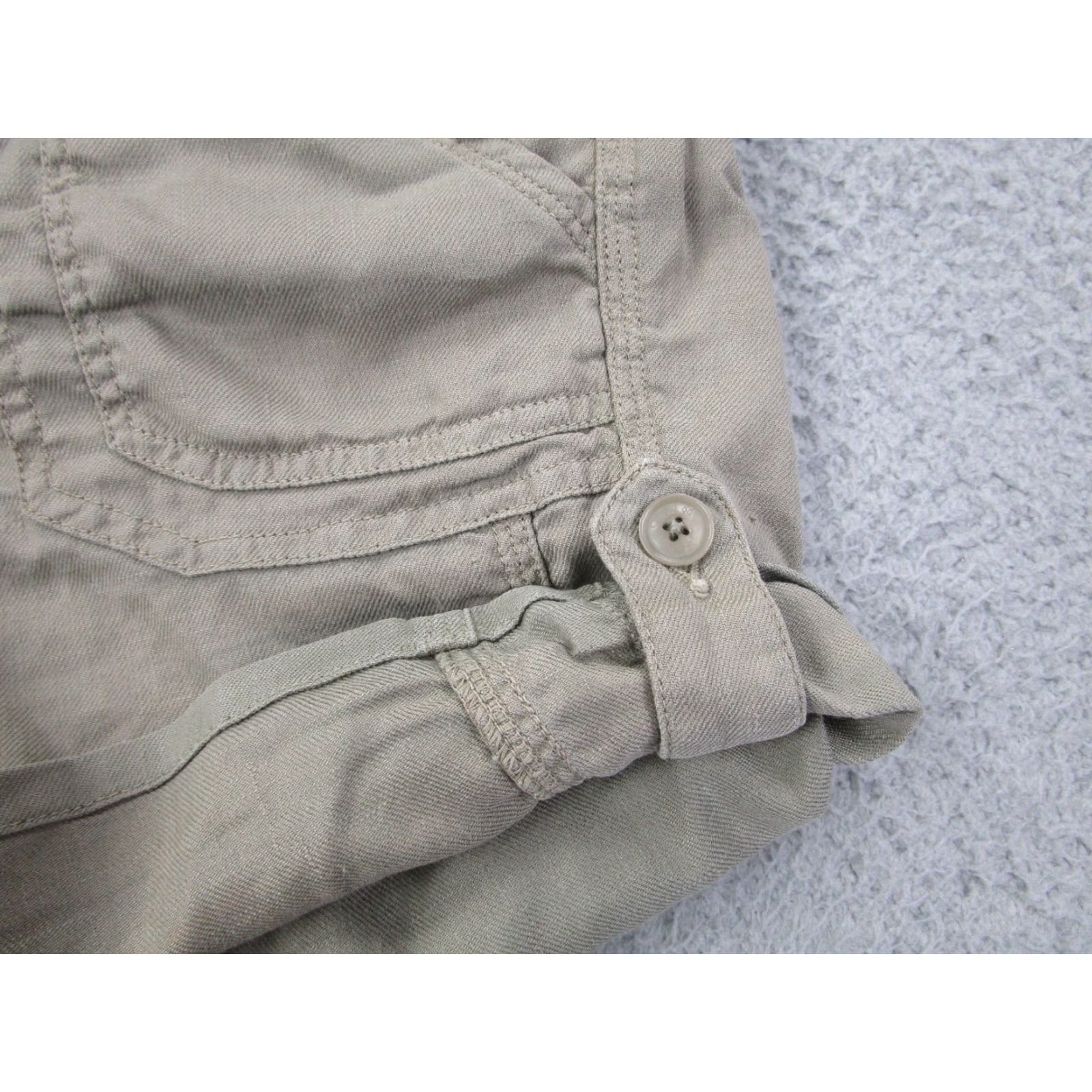 Vintage VINTAGE Level 99 Shorts Womens 32 Green Linen Coastal Boho Beach Outdoors Camp summer Size 24" / US 00 / IT 34 - 5 Thumbnail