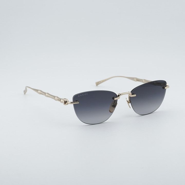 Gucci Gucci GG2063S 001 Sunglasses Endura Gold Cat Eye Frame, Grey Size ONE SIZE - 4 Thumbnail