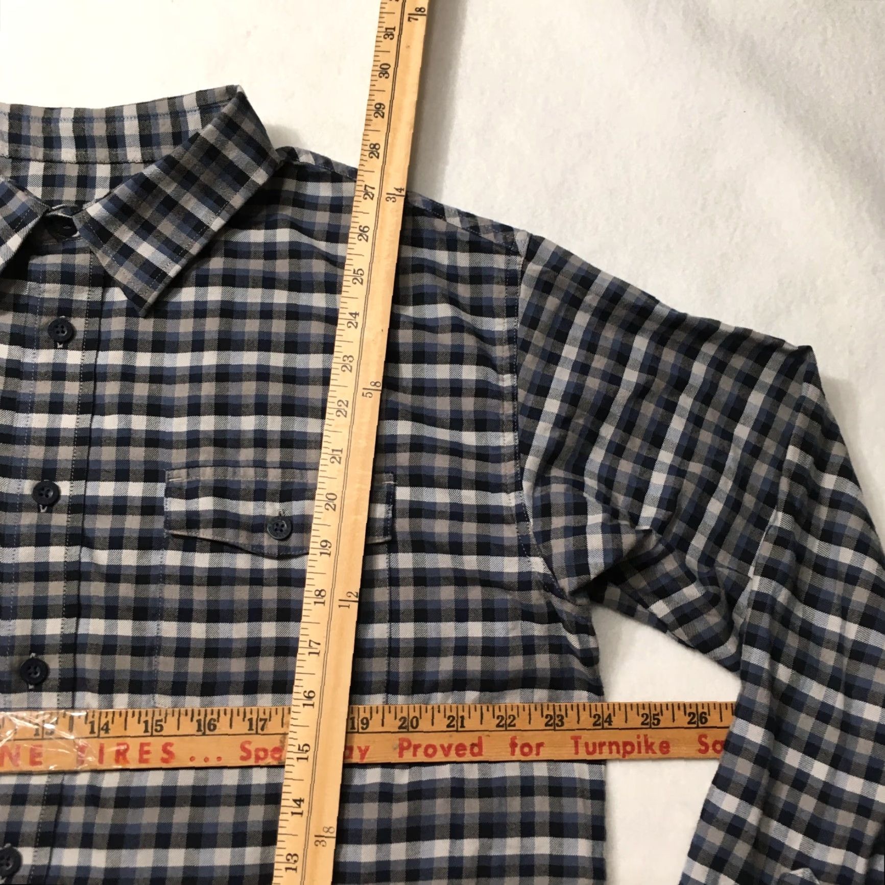 Patagonia Patagonia Blue Plaid Organic Cotton Long Sleeve Adult Large Men's Shirt Size US L / EU 52-54 / 3 - 3 Thumbnail