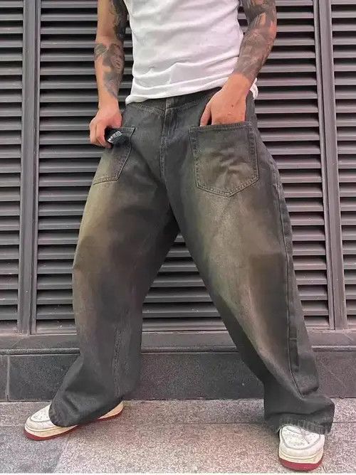 Japanese Brand Street grunge hip hop washed heavy jeans Size US 32 / EU 48 - 1 Thumbnail