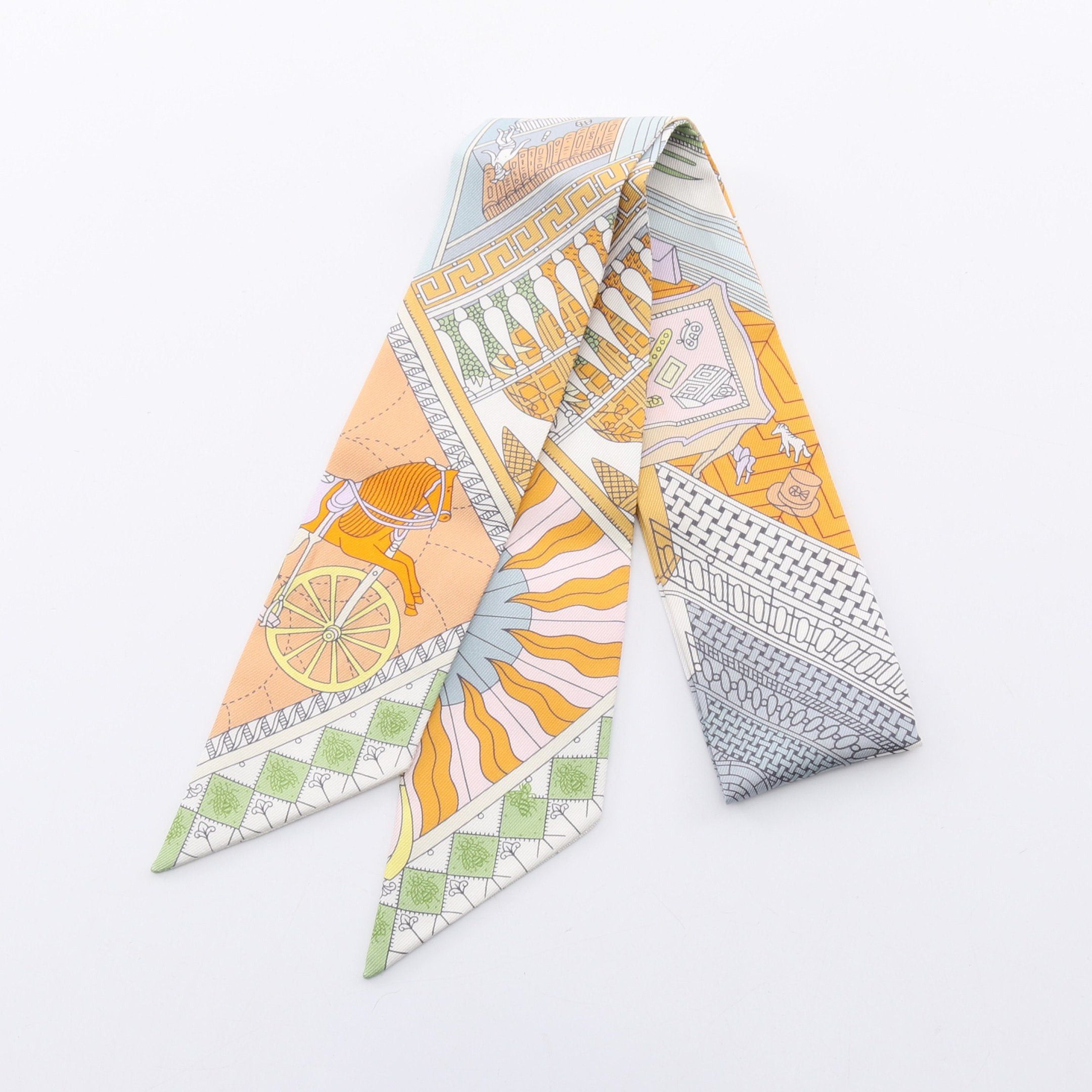 Hermes Hermes Twilly Objets De Curiosite Ribbon Scarf Silk Multicolor Size ONE SIZE - 1 Thumbnail