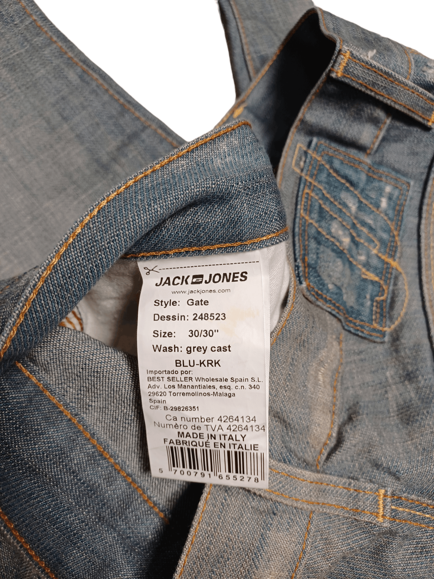 Jack & Jones MADE IN ITALY VINTAGE DISTRESSED W30 L30 JACK JONES JEANS Size US 30 / EU 46 - 5 Thumbnail