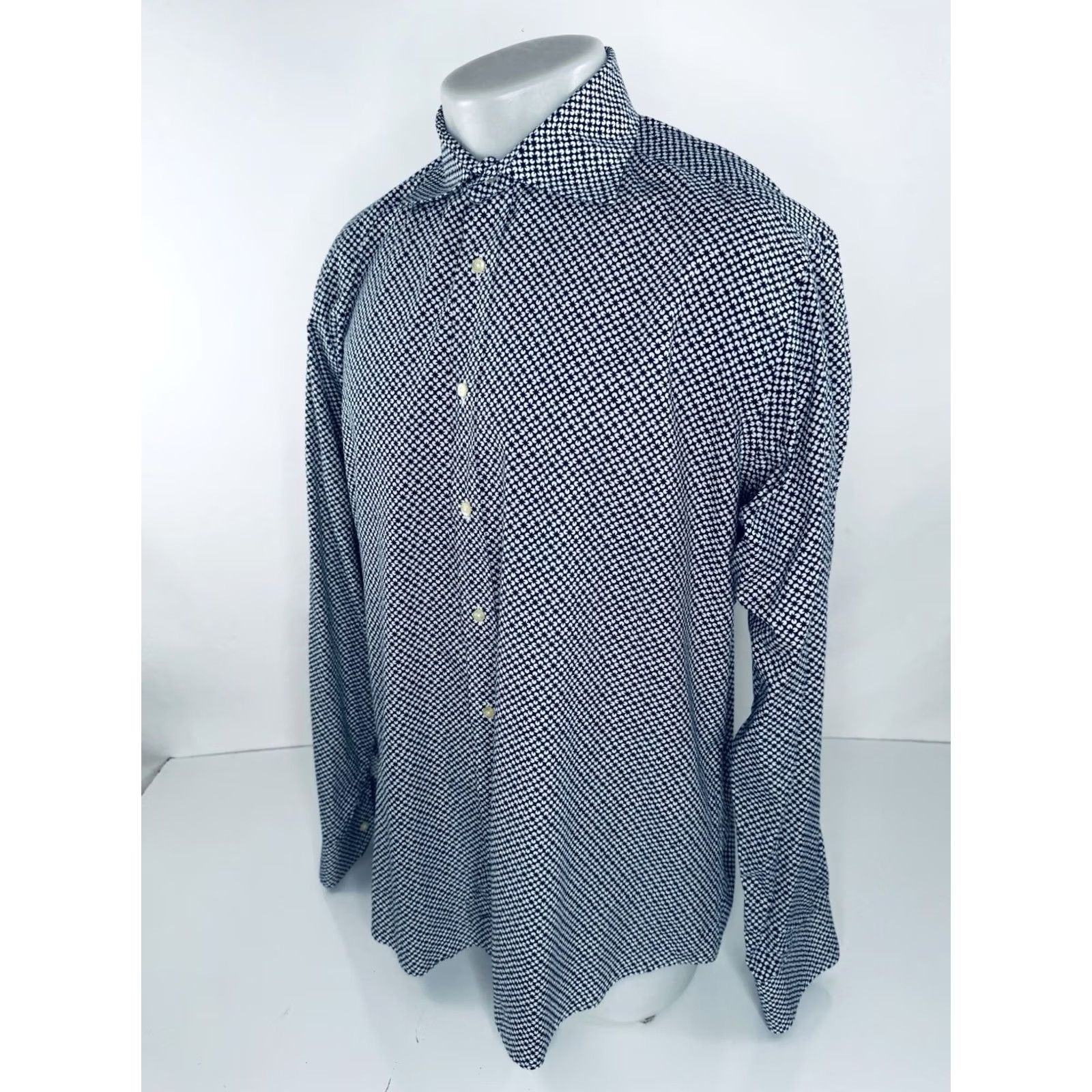 Etro ETRO Floral Shirt Mens 44 Button-Up Long Sleeve Collared Blue White 90s Flower Mens B7.5 Size US XXL / EU 58 / 5 - 3 Thumbnail