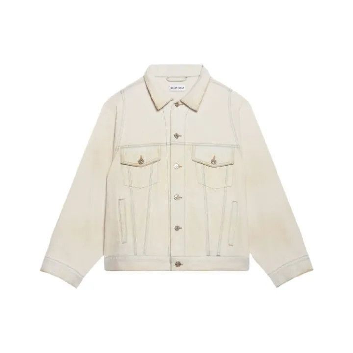 Balenciaga Balenciaga Casual Long Sleeve Denim Jacket 0079-2507 Size S / US 4 / IT 40 - 1 Thumbnail