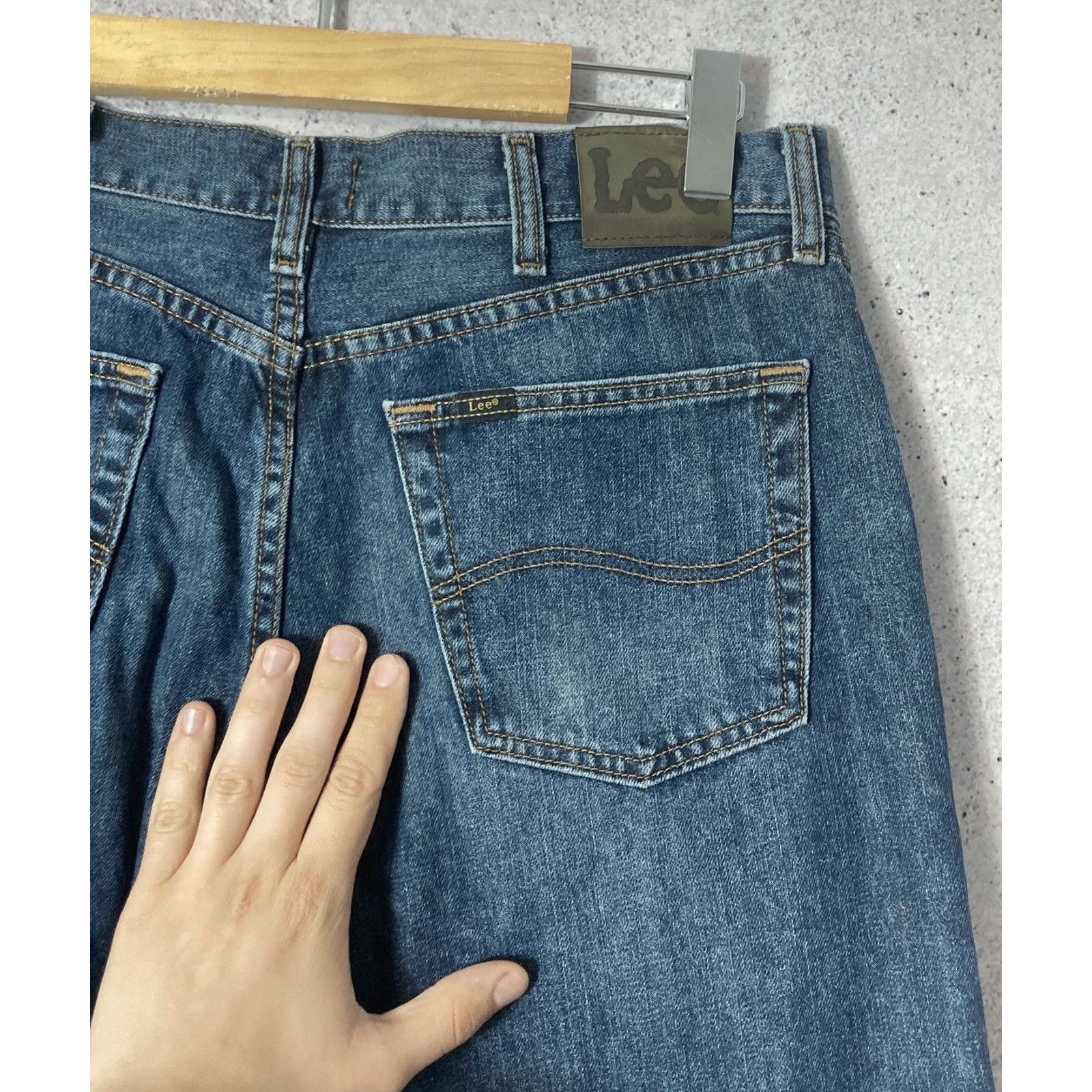 Lee × Vintage Vintage Lee Navy Denim 34x30 Size US 34 / EU 50 - 7 Thumbnail