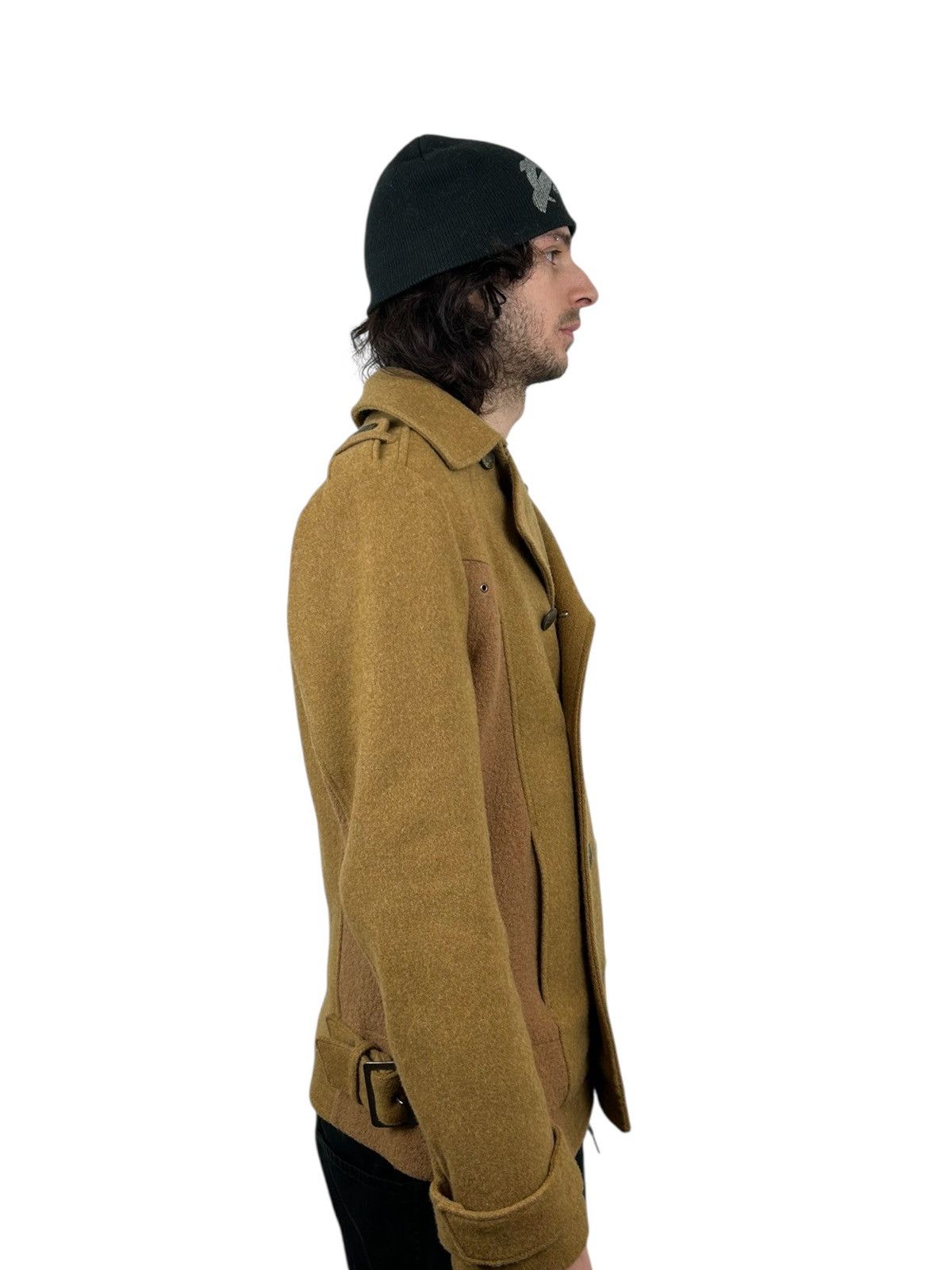 PPFM PPFM Double Breasted Officer Cut Brushed Wool Peacoat (L) Size US L / EU 52-54 / 3 - 3 Thumbnail