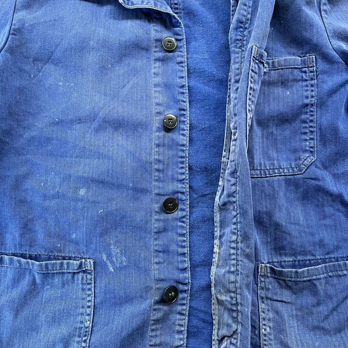 Vintage 1970s HBT French work jacket Size US S / EU 44-46 / 1 - 5 Thumbnail