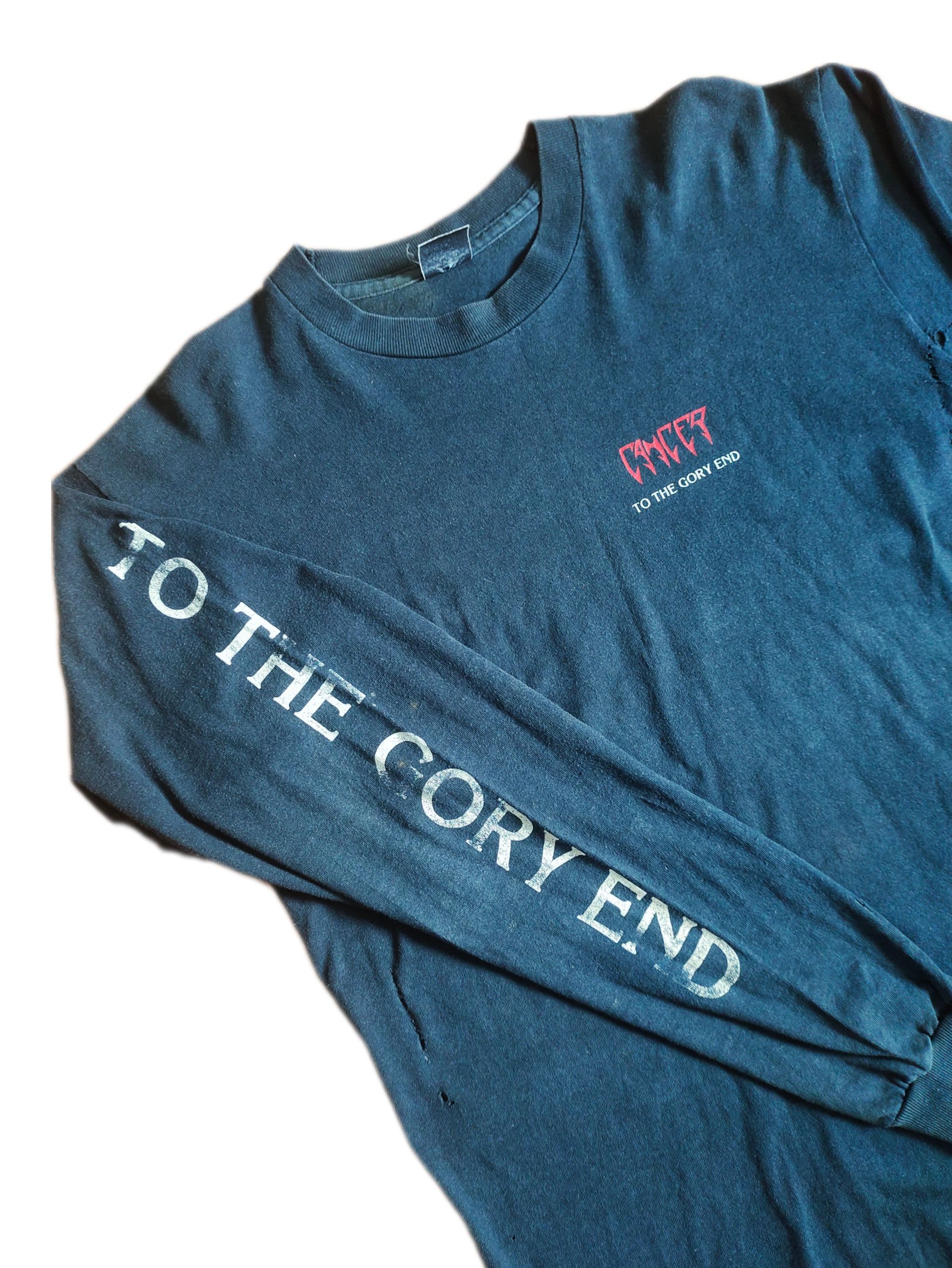 Vintage Rare Vintage Cancer - To the Gory End 1993 Long sleeve shirt Size US XL / EU 56 / 4 - 8 Thumbnail
