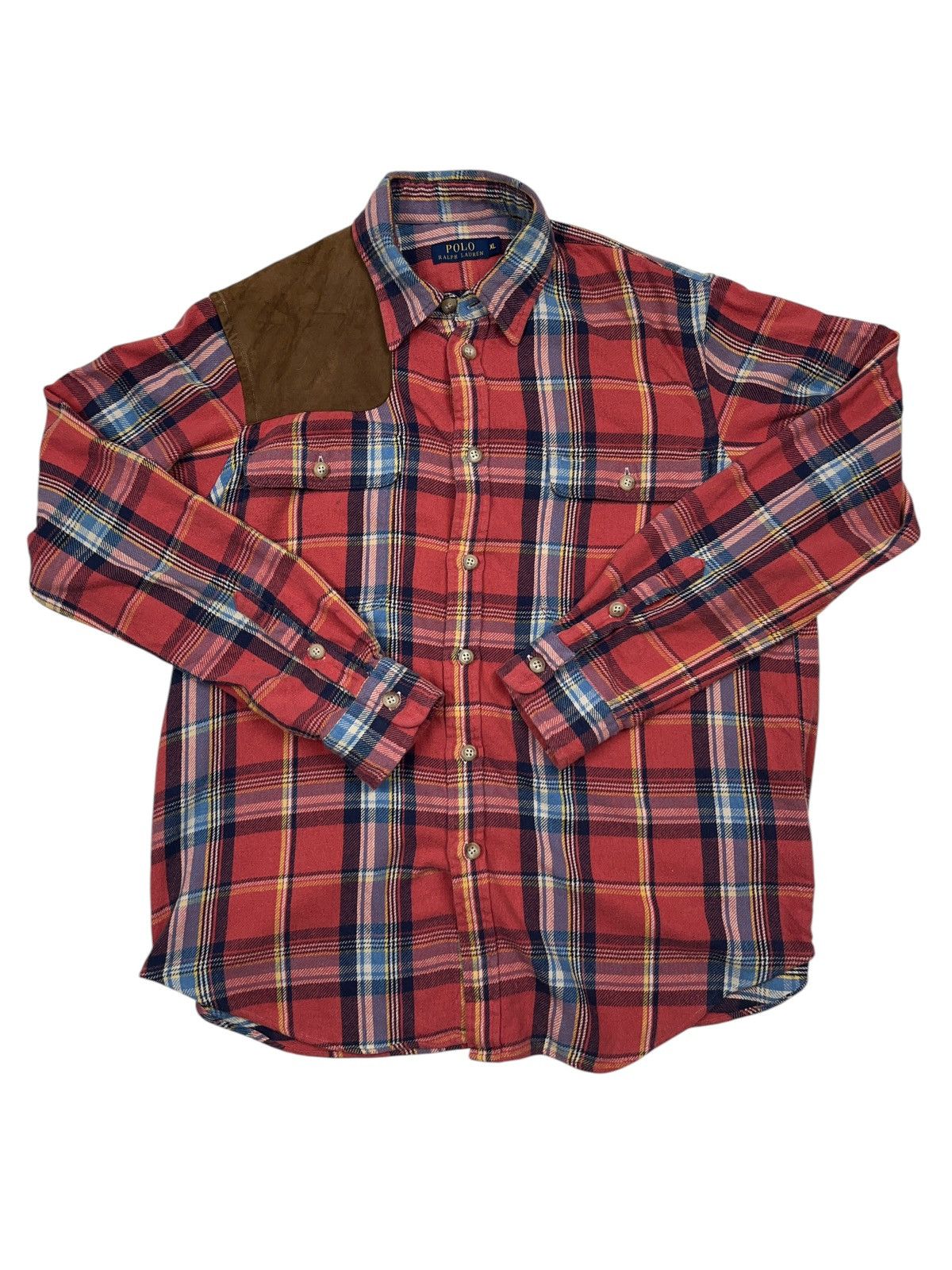 Hunter × Polo Ralph Lauren × Vintage Vintage Polo Ralph Lauren Flannel Plaid Hunting Shirt Size US XL / EU 56 / 4 - 2 Thumbnail