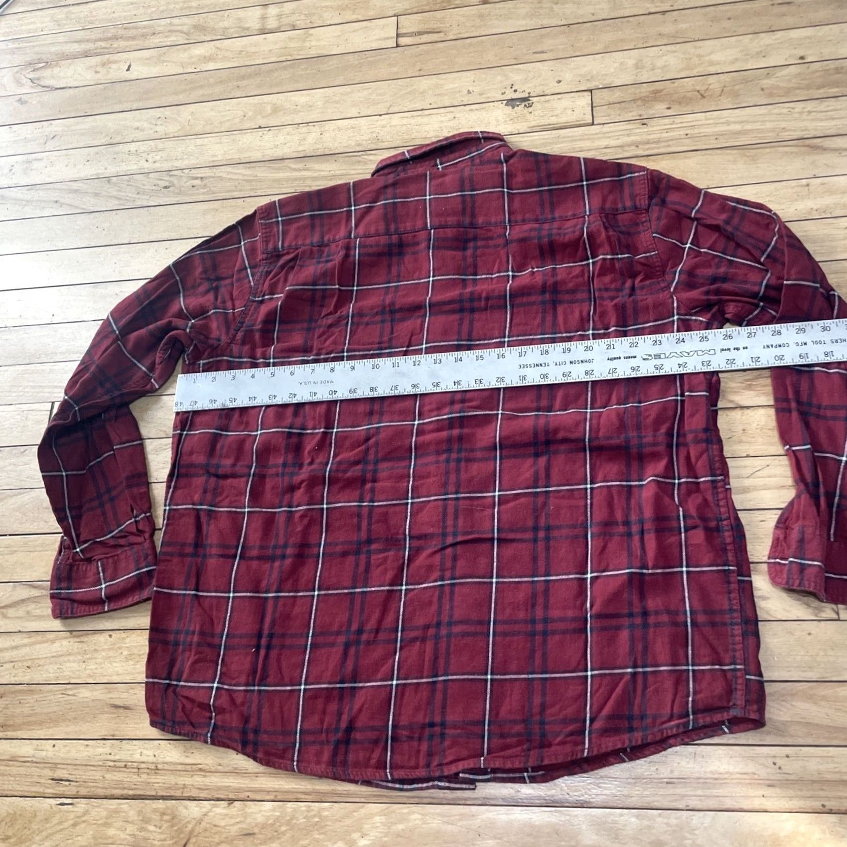 Wrangler VINTAGE Wrangler Authentic Button Shirt Men XL Western Red Plaid Flannel Classic XL 50" Size US XL / EU 56 / 4 - 7 Thumbnail