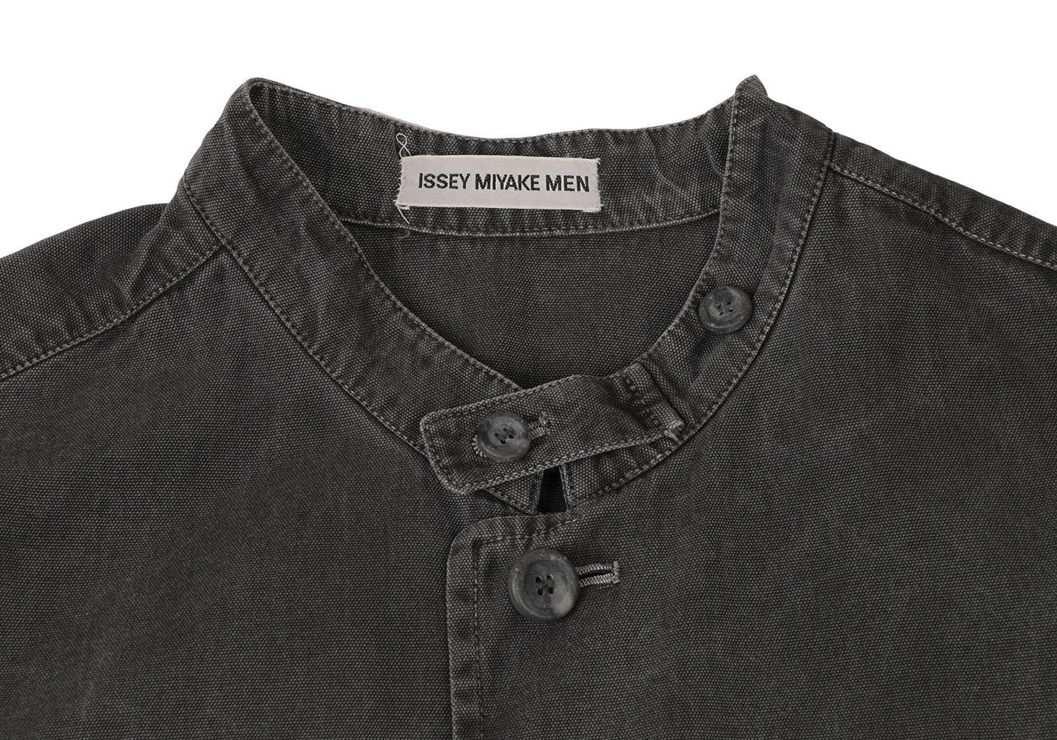 Issey Miyake Band Collar Duck Work Jacket in Charcoal L Size US L / EU 52-54 / 3 - 3 Thumbnail