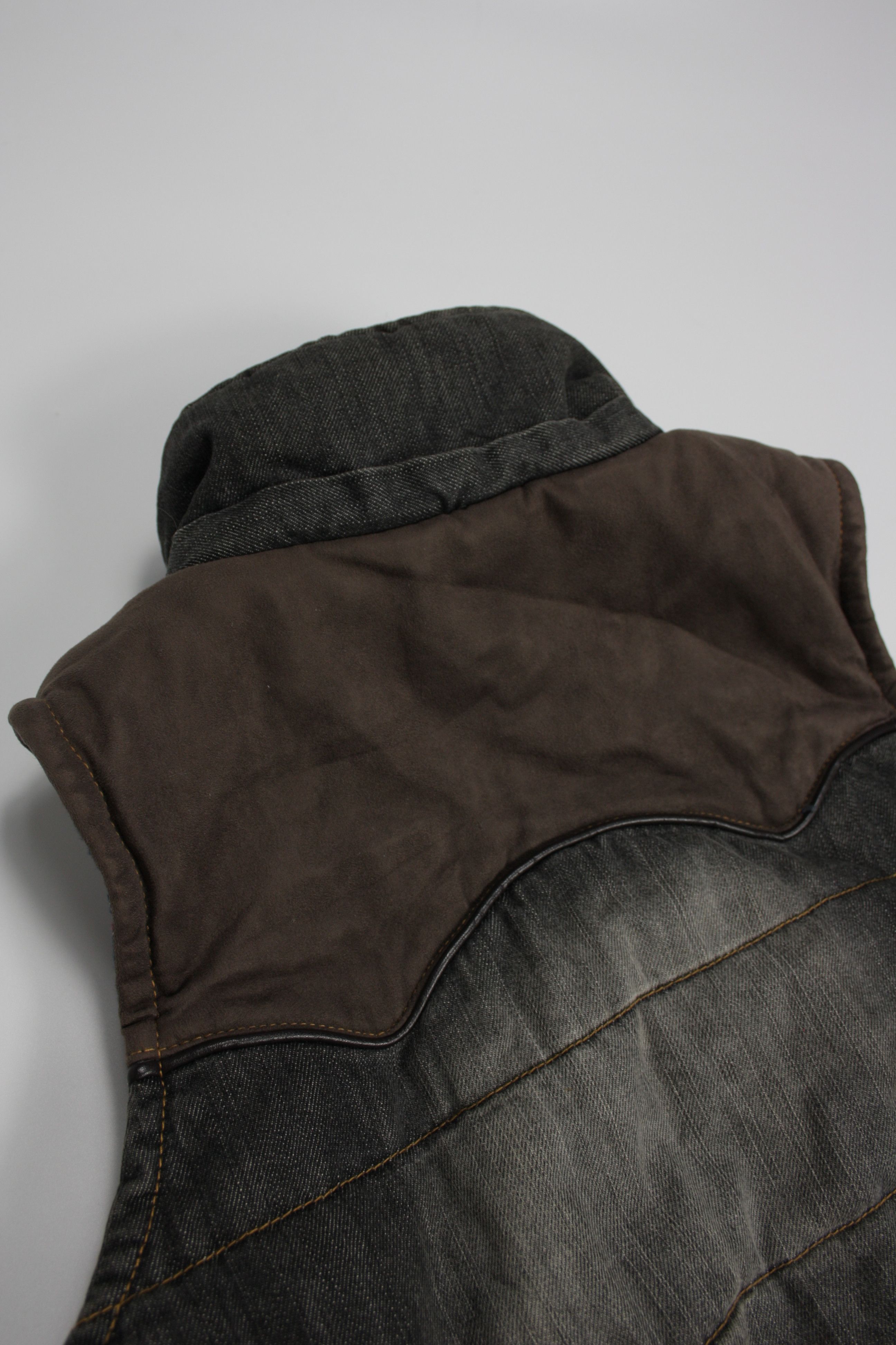 Japanese Brand × Tommy Hilfiger × Vintage Tommy Girl Y2K Vintage Denim & Suede Padded Vest Size S / US 4 / IT 40 - 5 Thumbnail