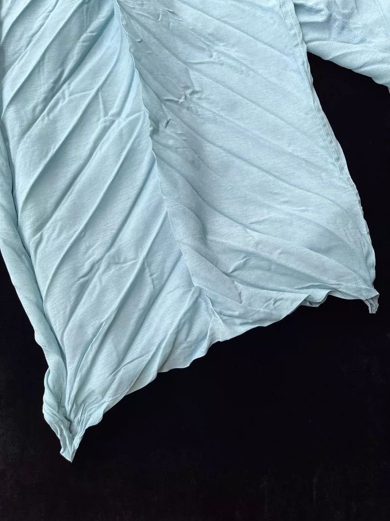 Issey Miyake Issey Miyake size:2 Light blue mainline wide-leg pants Size 31" - 3 Thumbnail