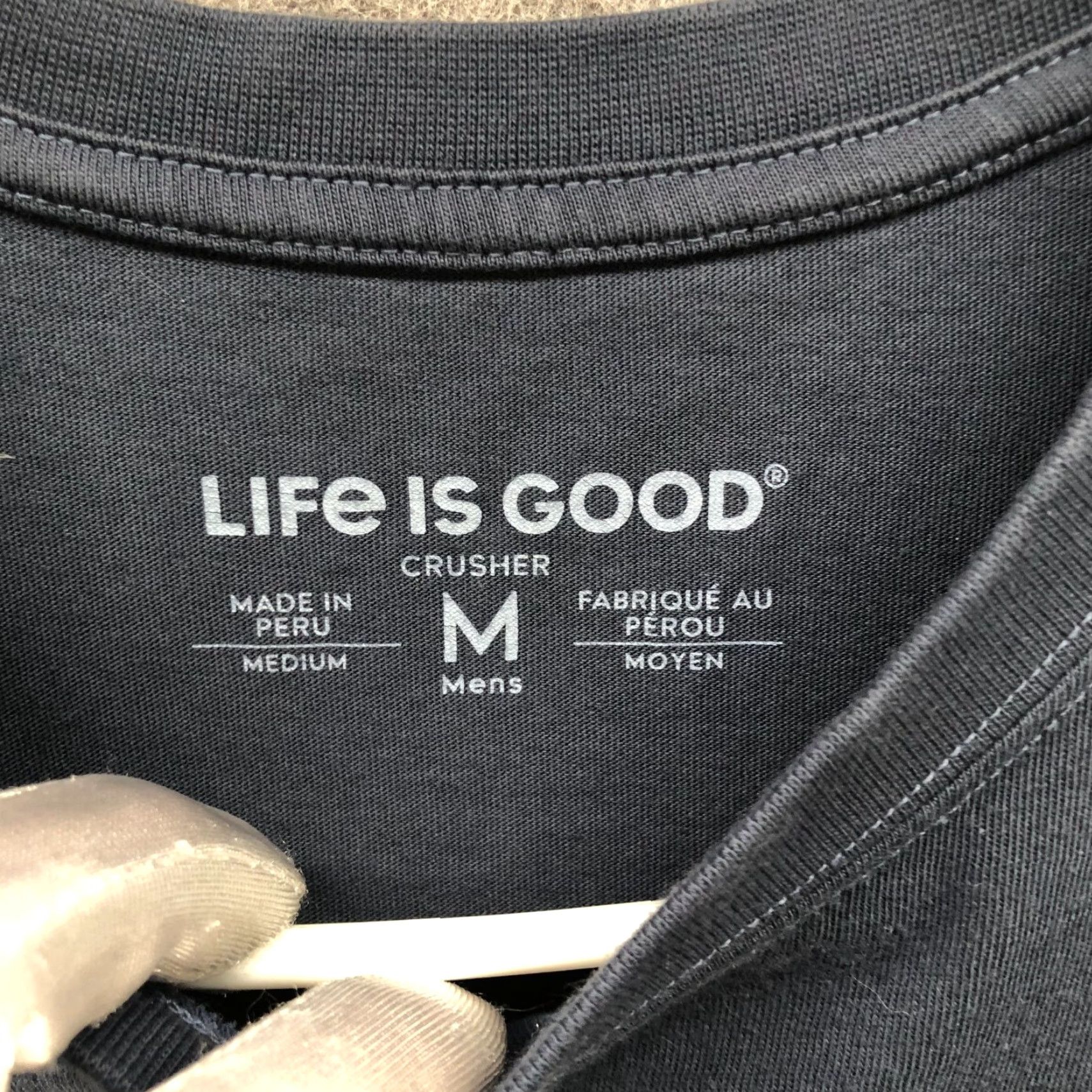 Life is Good Life is Good Crusher Tee Mens M Short Sleeve Graphic Print Cotton Gray Short Sleeve All Seasons Summer Spring Fall Portland ME Shirts Mens Size US 31 - 5 Thumbnail