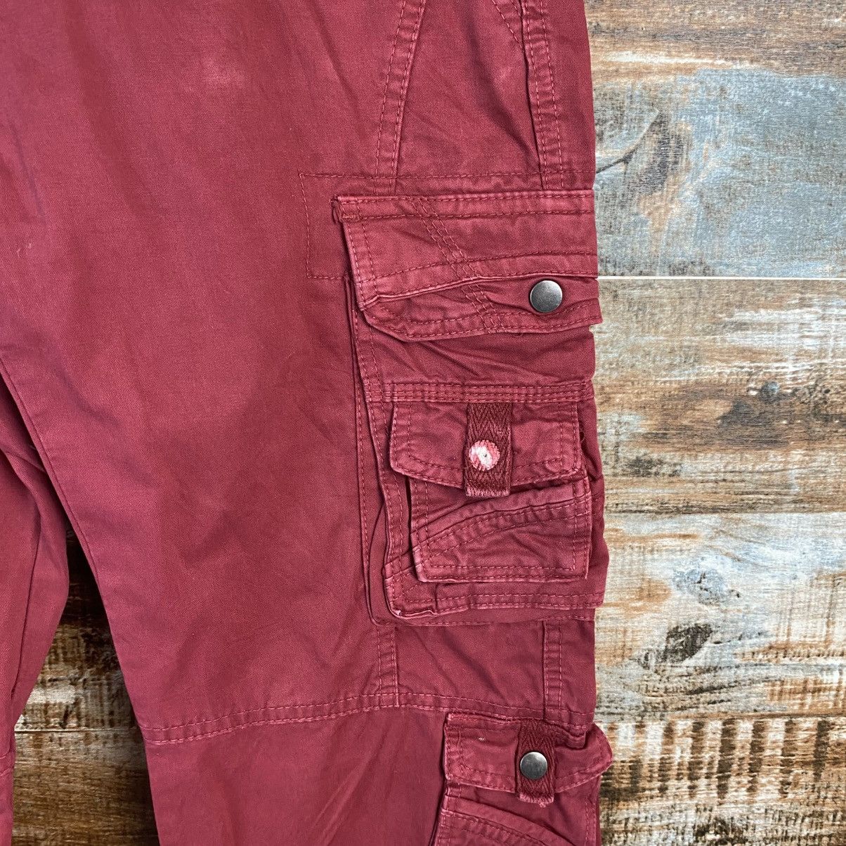 DL Japanese Brand Red Cargo Multipocket Pants #C1007