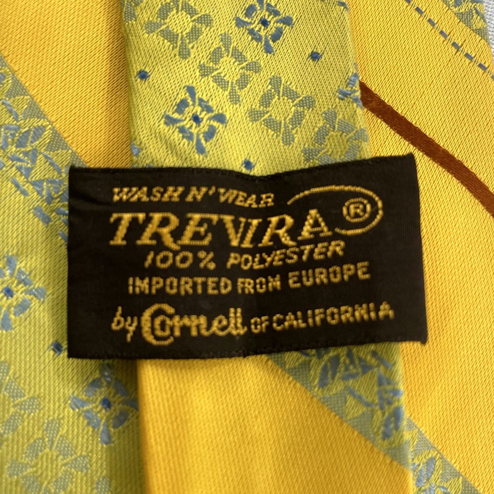 Vintage VTG Trevira Cornel Swing Tie Southwest Rockabilly Stripe Yellow Green 4x57 Capsule Necktie Mens Size ONE SIZE - 7 Thumbnail