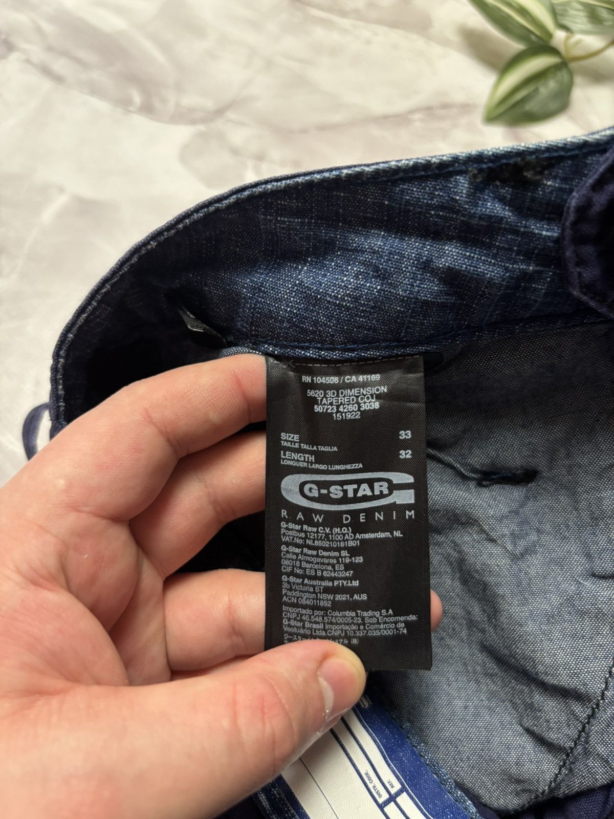 G-Star G-Star Raw 5620 3D Dimension Tapered COJ Navy Mens 33 x 32 Size US 33 - 14 Thumbnail
