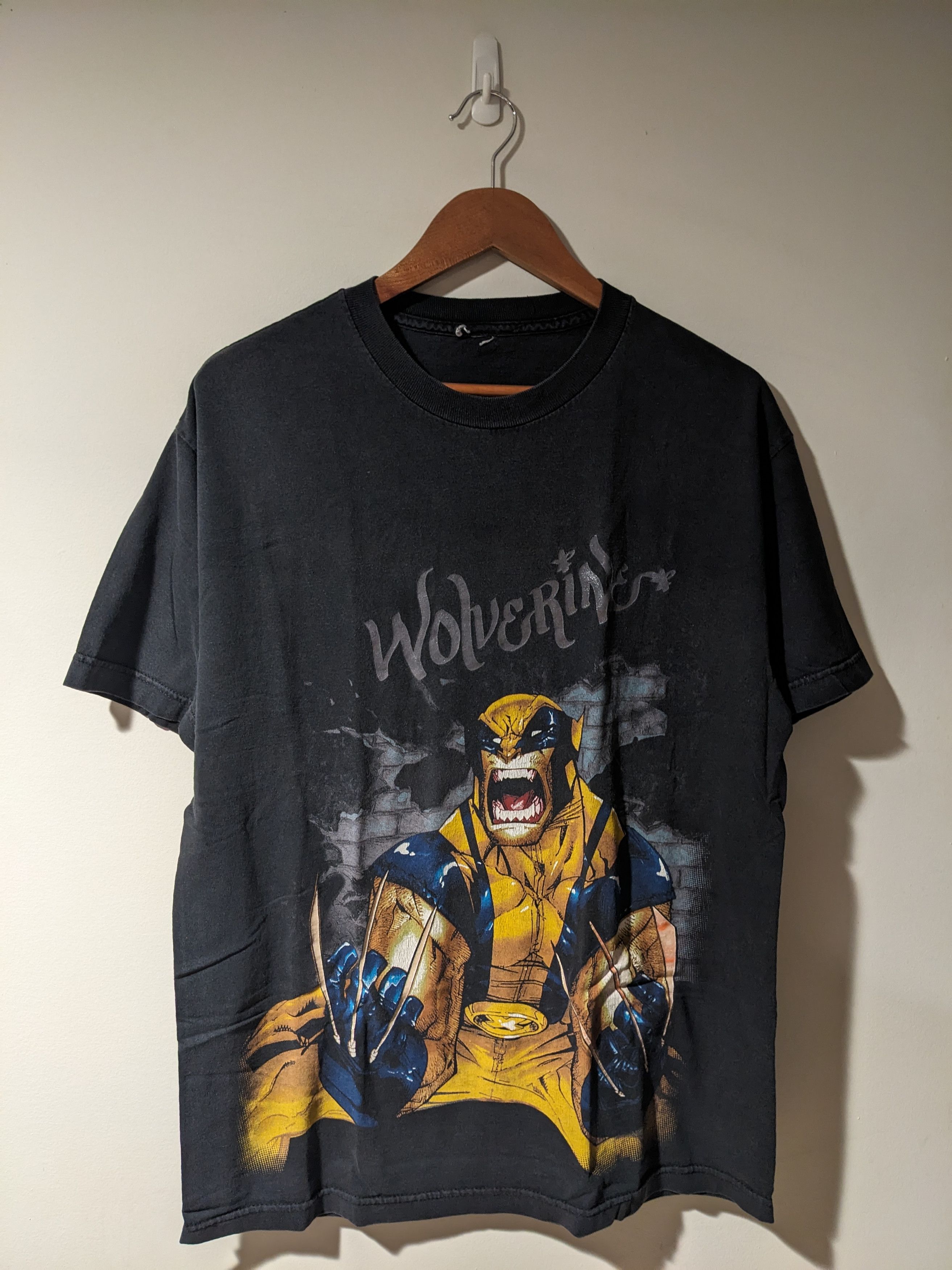 Marvel X-MEN shops Wolverine Black T-Shirt Mad Engine Tee Men's Size Large