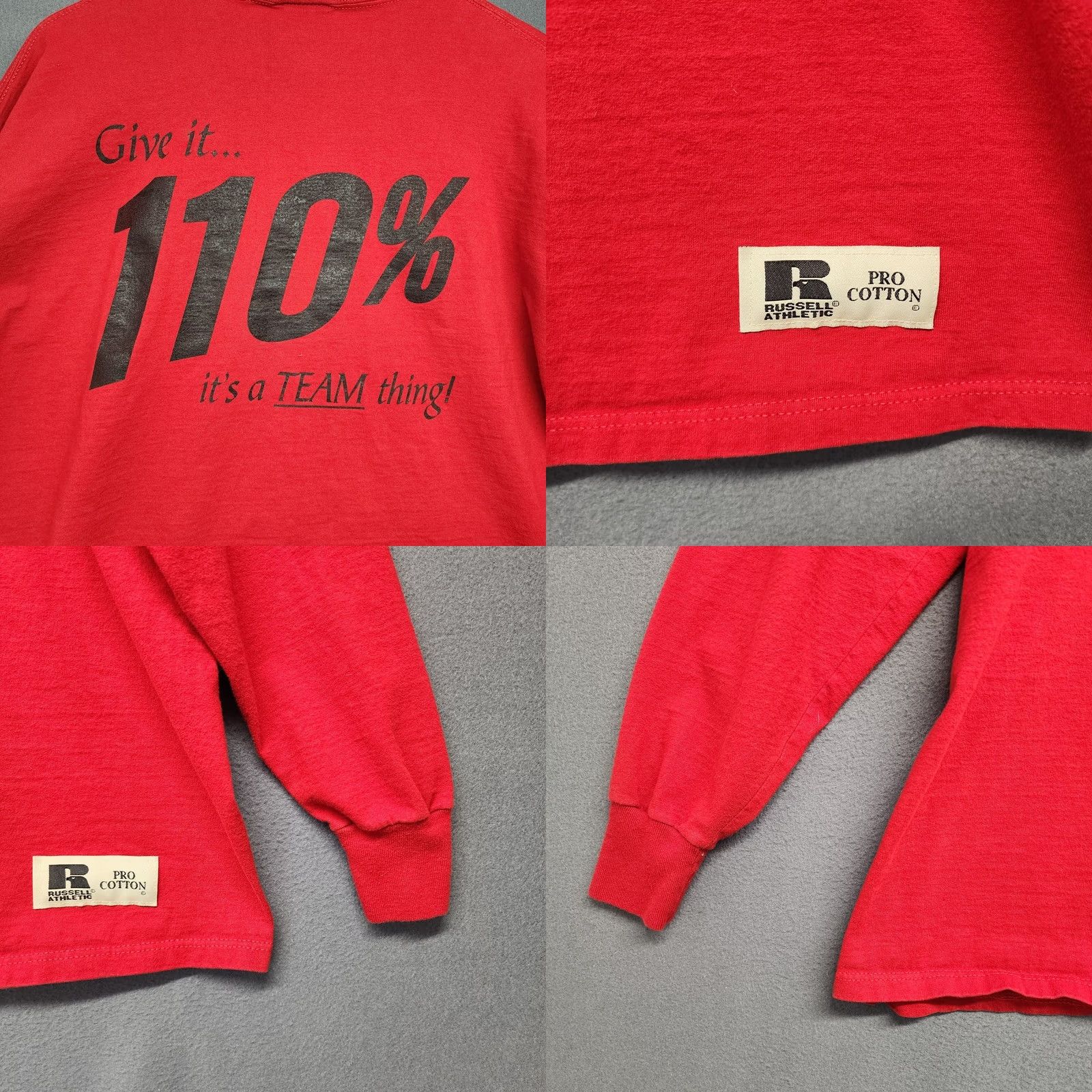 Russell Athletic VINTAGE University of Pennsylvania Quaker Basketball Russell Athletic Shirt Mens XL Red Long Sleeve Crew Neck Mens XL Red Russell Athletic T-Shirt 80s Size US XL / EU 56 / 4 - 8 Thumbnail