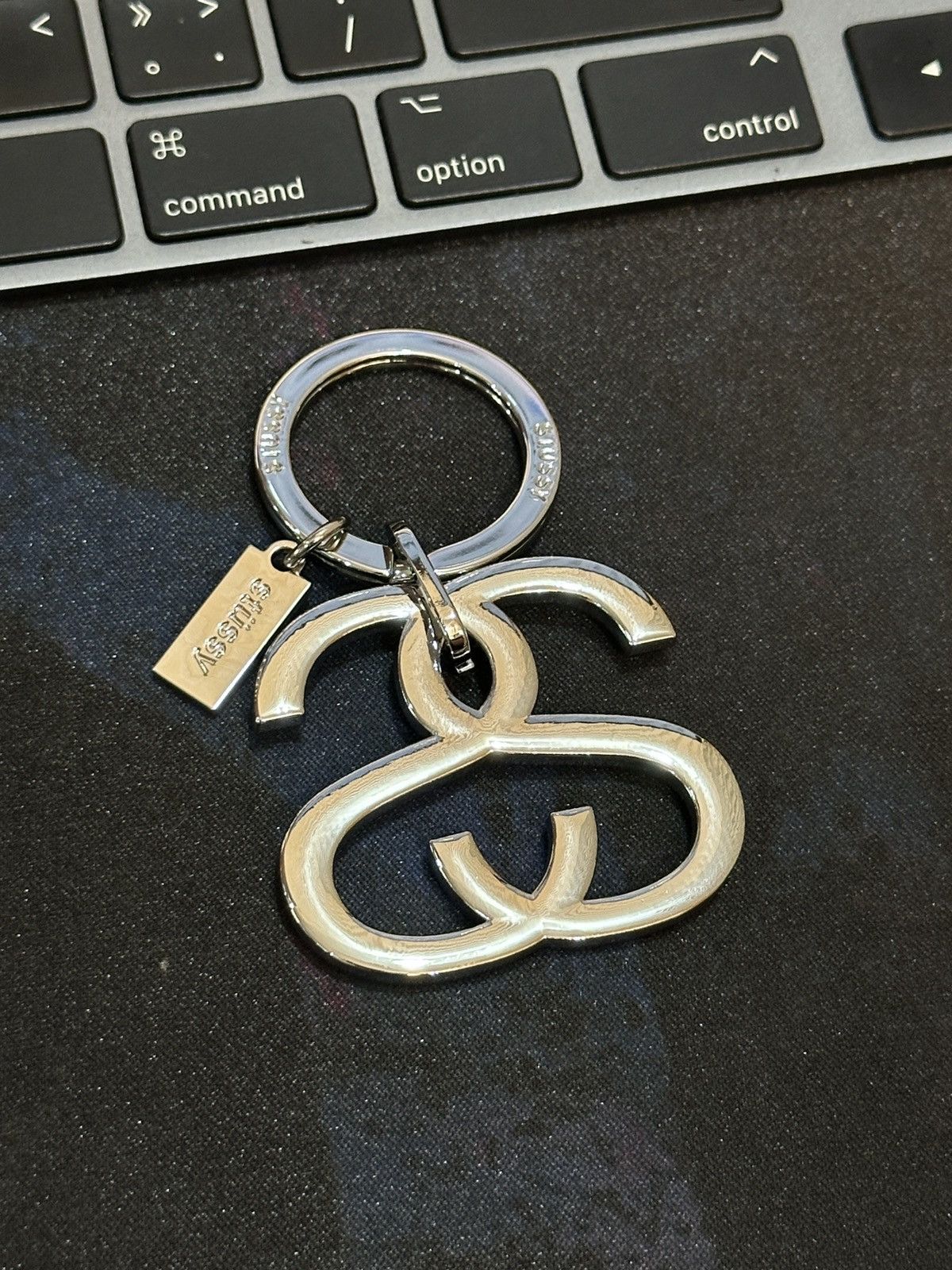 Streetwear × Stussy × Vintage Stussy Silver SS Link Carabiner