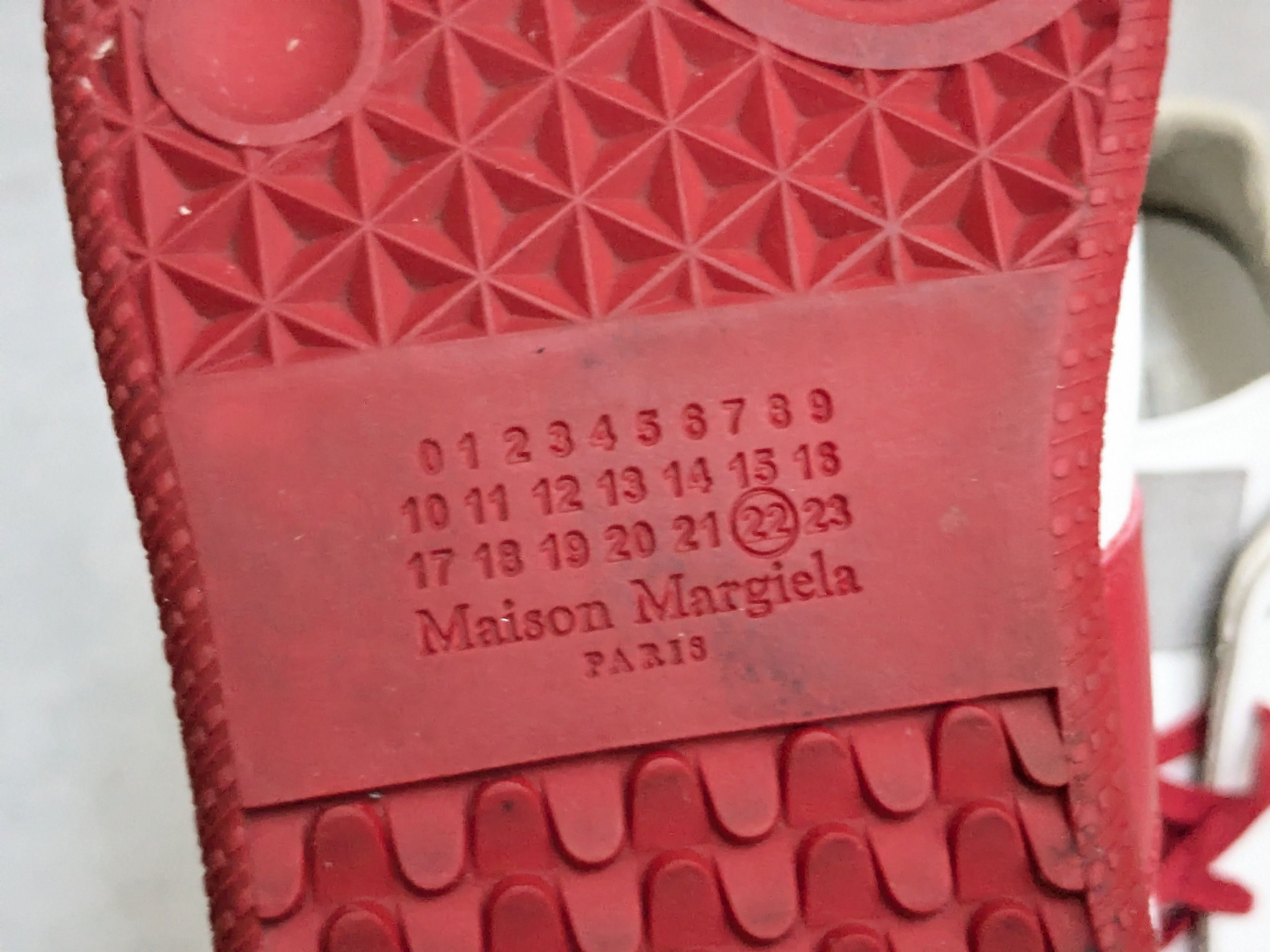 Maison Margiela Maison Margiela Replica GAT White Gray Red 13 46 Low Tops Size US 13 / EU 46 - 16 Thumbnail