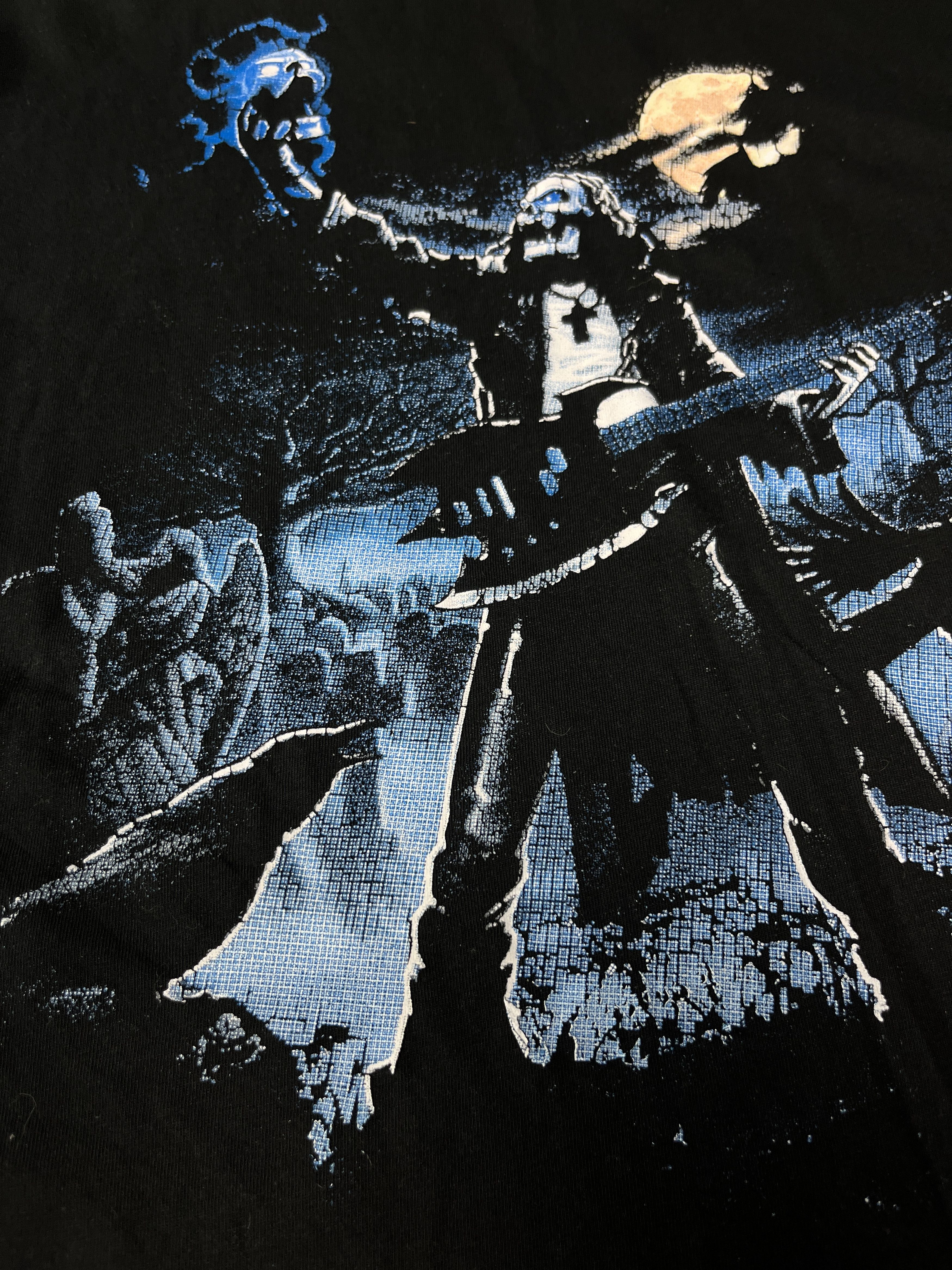 Vintage 2000s IRON MAIDEN "EDDIE" BLUE GRAPHIC TEE - № 879 Size US L / EU 52-54 / 3 - 4 Thumbnail