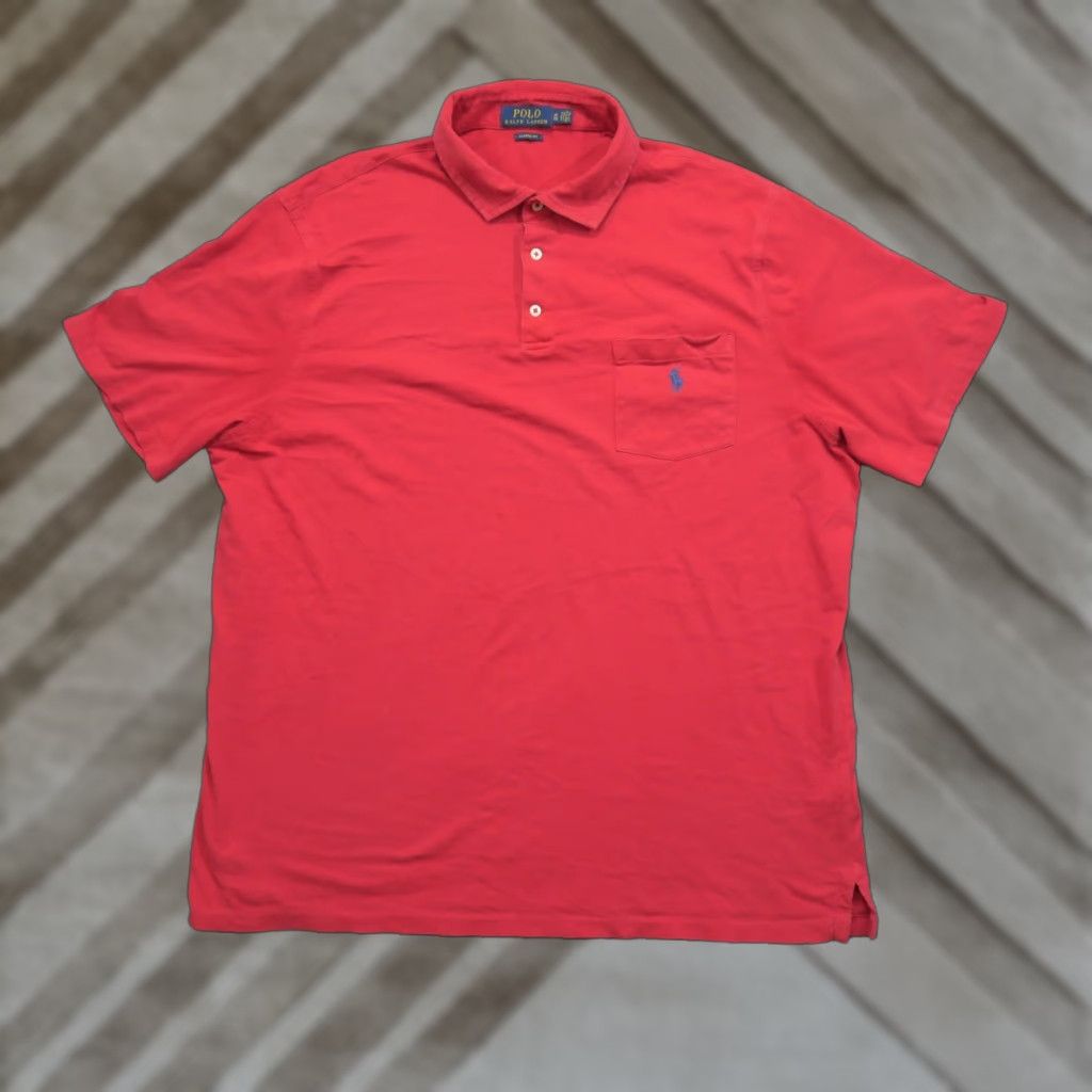 Ralph Lauren Ralph Lauren Shirt Mens XL Red Polo Chest Pocket Pony Classic Fit Size US XL / EU 56 / 4 - 1 Thumbnail