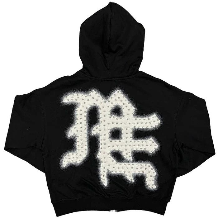 Other Mixed Emotions 'END' Black Rhinestone Hoodie Size US L / EU 52-54 / 3 - 2 Thumbnail
