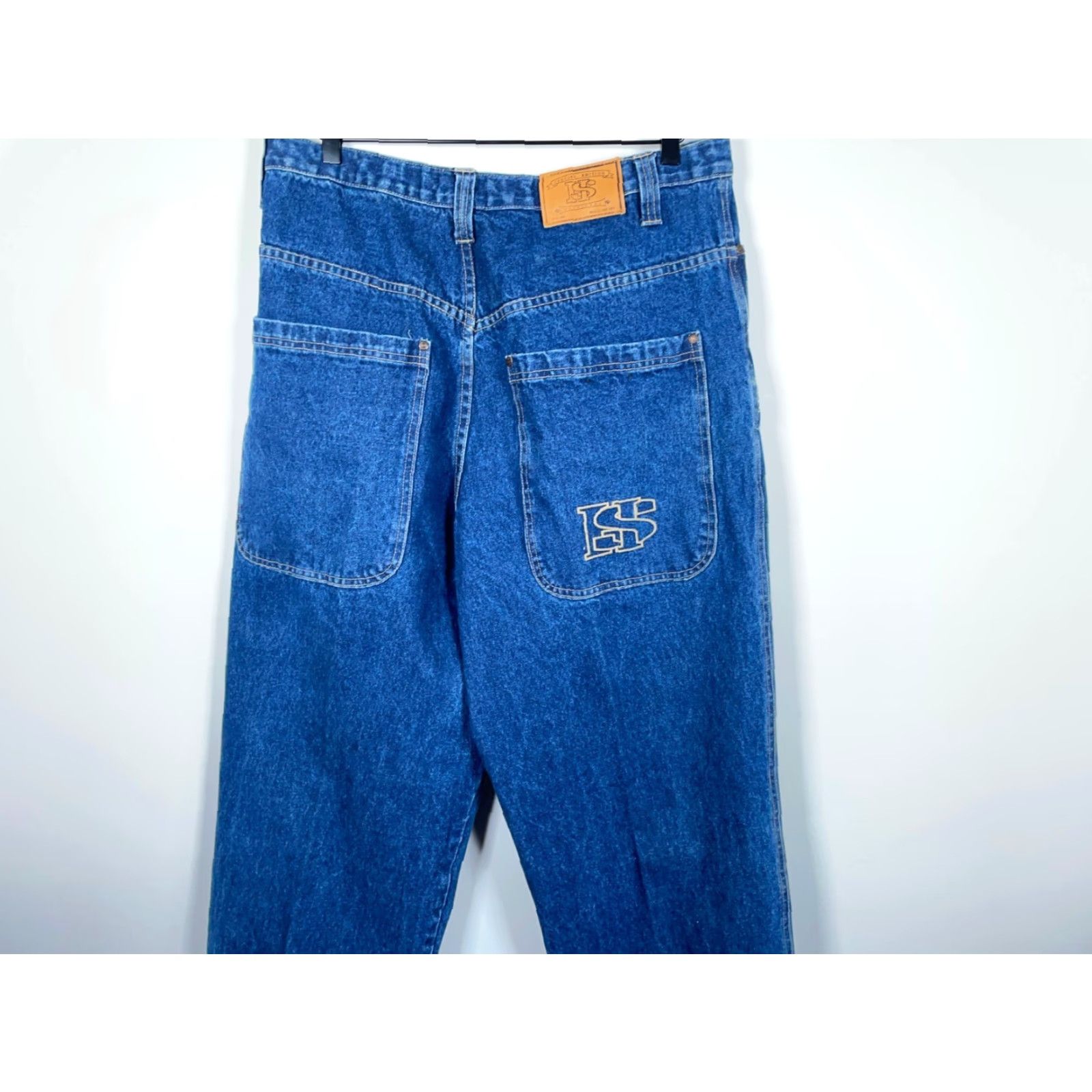 Vintage VINTAGE H-Spider Jeans Baggy Wide-Leg 36 Men's 38 30 Blue 10" Leg Opening Denim 5-Pocket Style 90s Grunge Retro Mens Size US 36 / EU 52 - 4 Thumbnail