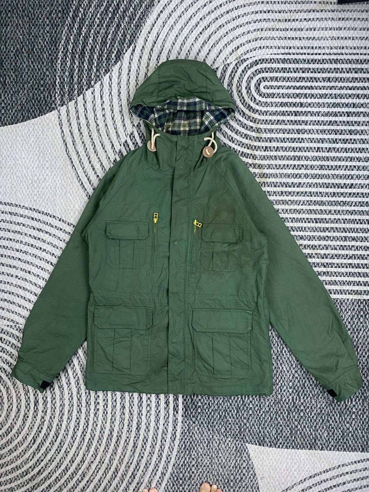 The Duffer of St.George Vtg The Duffer Of St.George Green Checked Lining Jacket Size US L / EU 52-54 / 3 - 1 Thumbnail
