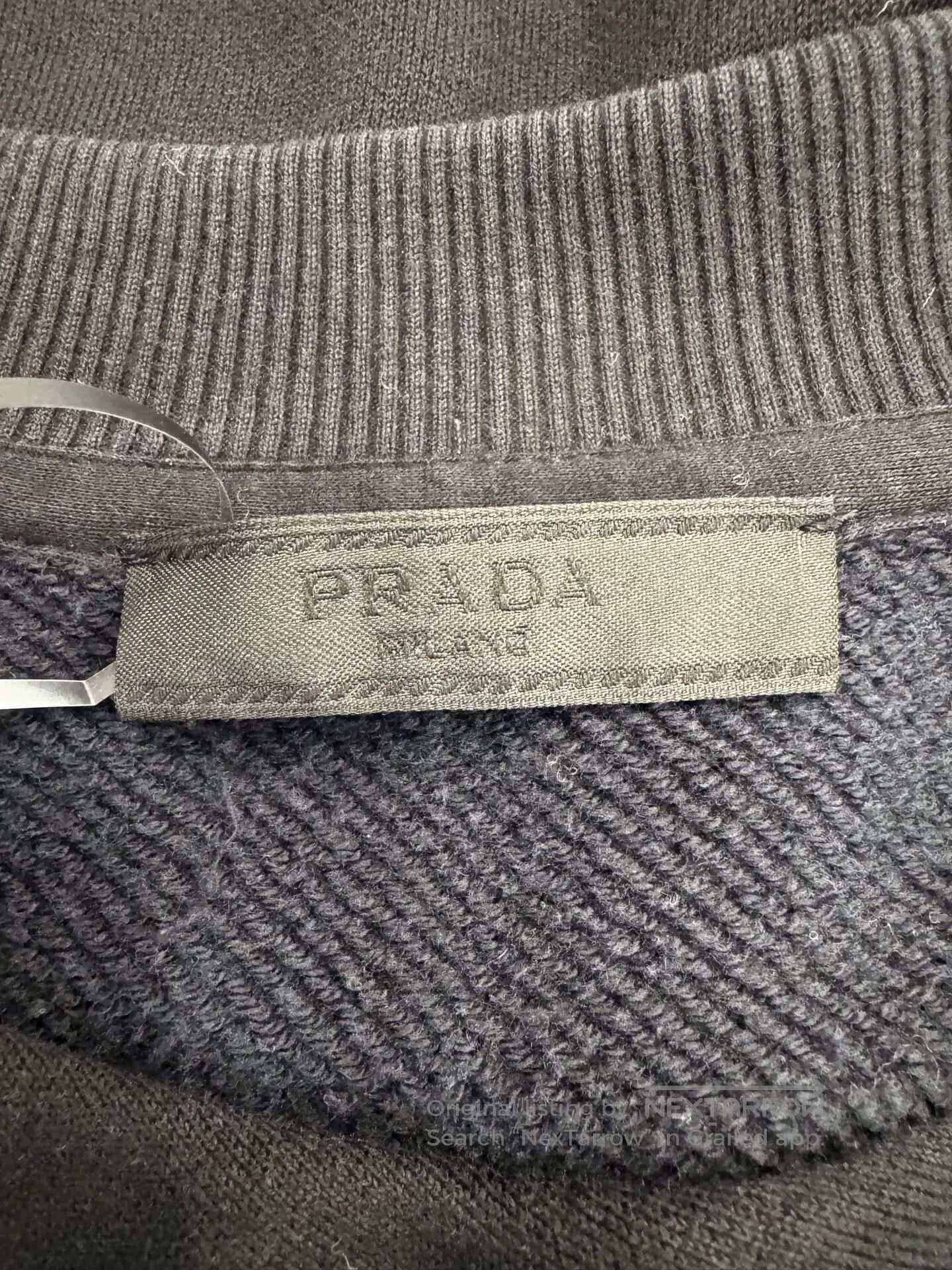 Prada Prada Men's Black Light Blue Sweatshirt. Size US L / EU 52-54 / 3 - 4 Thumbnail