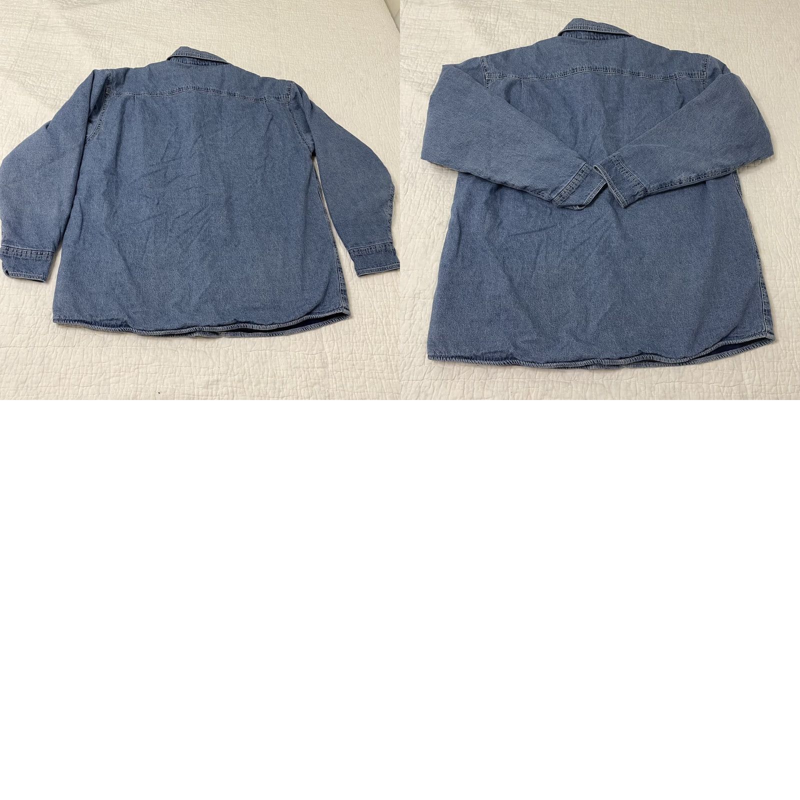 Levi's VINTAGE Levi's Trucker Jacket Denim Plaid Lined Blanket Fleece Large Size L Unisex Adults Blues USA 90s Grunge Customized Size US 33 - 8 Thumbnail
