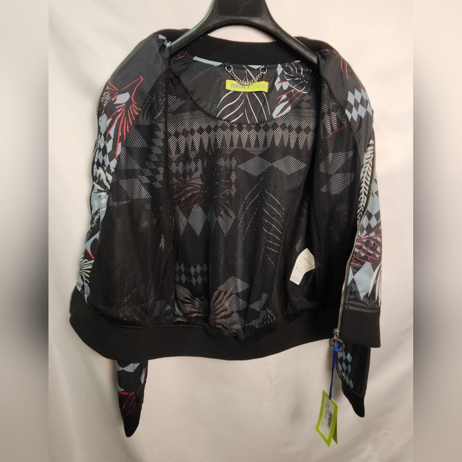 Versace Versace Nylon Geometric Patterned Palm Bomber Jacket 44 Lg Size L / US 10 / IT 46 - 6 Thumbnail