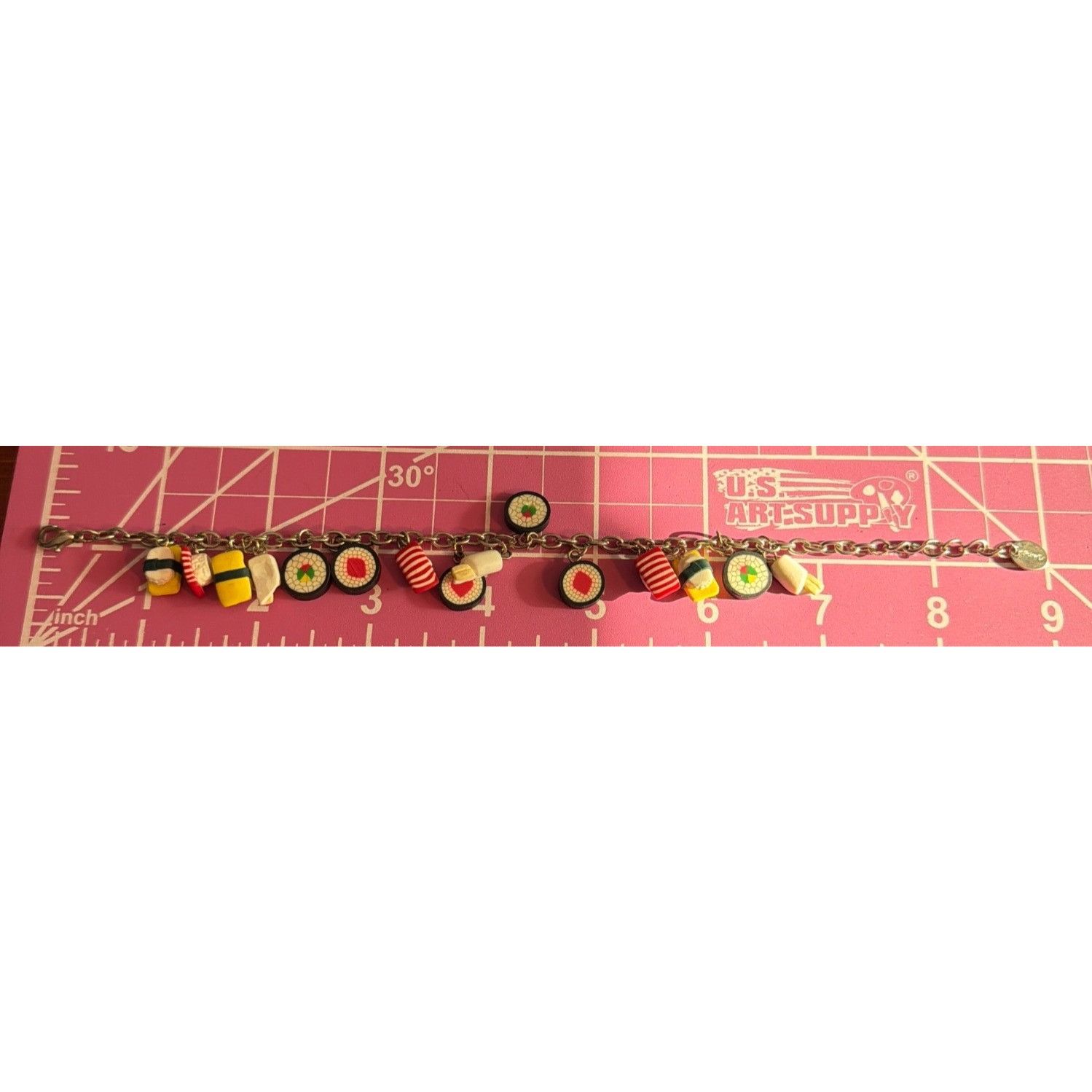 Other Claires Sushi Charm Bracelet Miniature Food Charms Silver To Size ONE SIZE - 5 Thumbnail