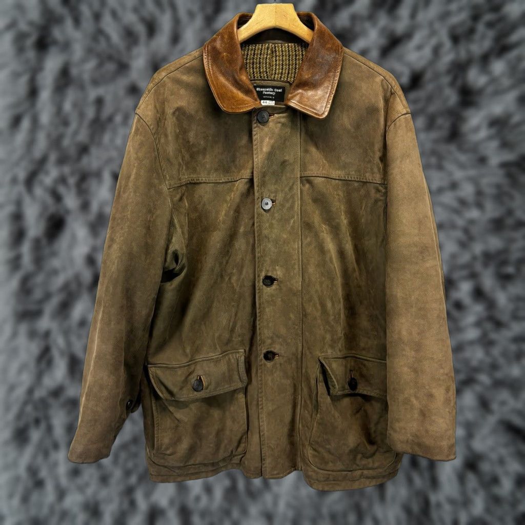 Vintage VINTAGE Sheepskin Coat Factory Leather Chore Coat Men 44 Brown USA Lined Mid-Length Heavy Size US S / EU 44-46 / 1 - 1 Thumbnail