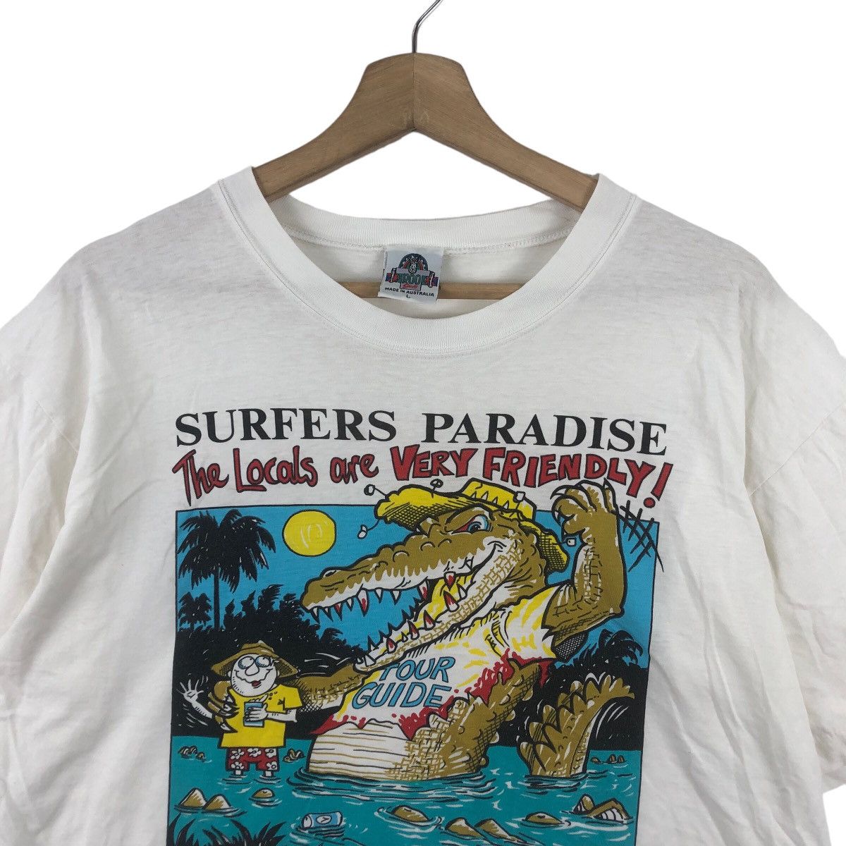 Vintage Vintage 90’ AUSTRALIA COMIC ILLUSTRATION Tee Shirt Top Size US L / EU 52-54 / 3 - 2 Thumbnail