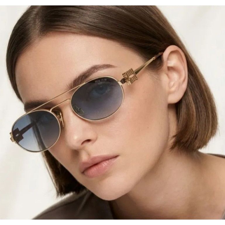 Miu Miu NEW MIU MIU SUNGLASSES MU54ZS 7OE5D1 GRAY MU 54ZS, SMU 54Z Size ONE SIZE - 3 Thumbnail