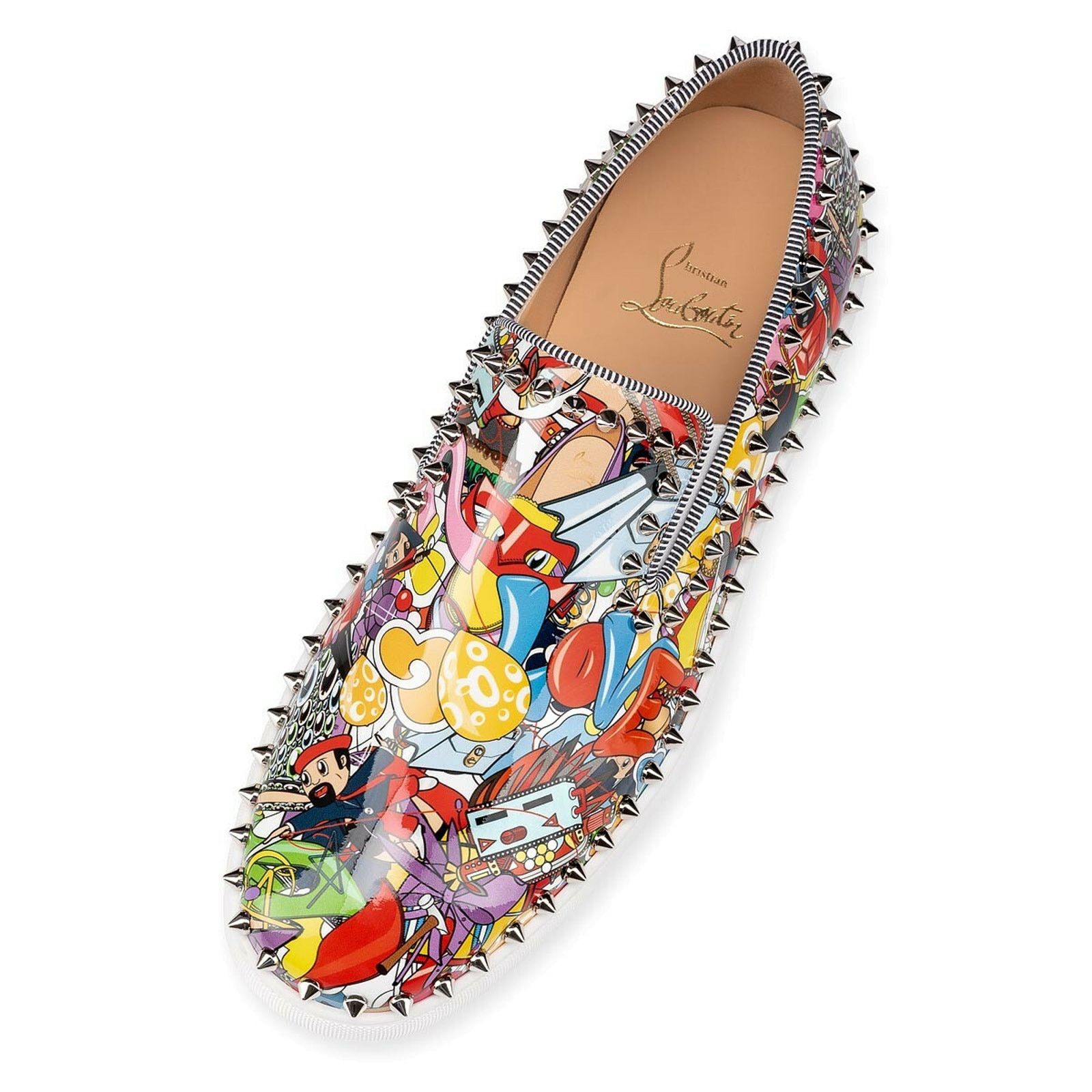 Christian Louboutin Super Pik Boat Flat Patent Loubi Low Top Slip On Sneaker 36 Size US 6 / IT 36 - 6 Thumbnail