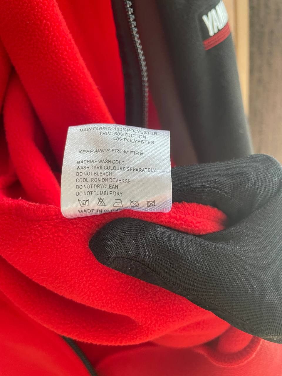 Yamaha Vintage Yamaha Milwaukee Moto Fleece Red Jacket Size US L / EU 52-54 / 3 - 9 Thumbnail
