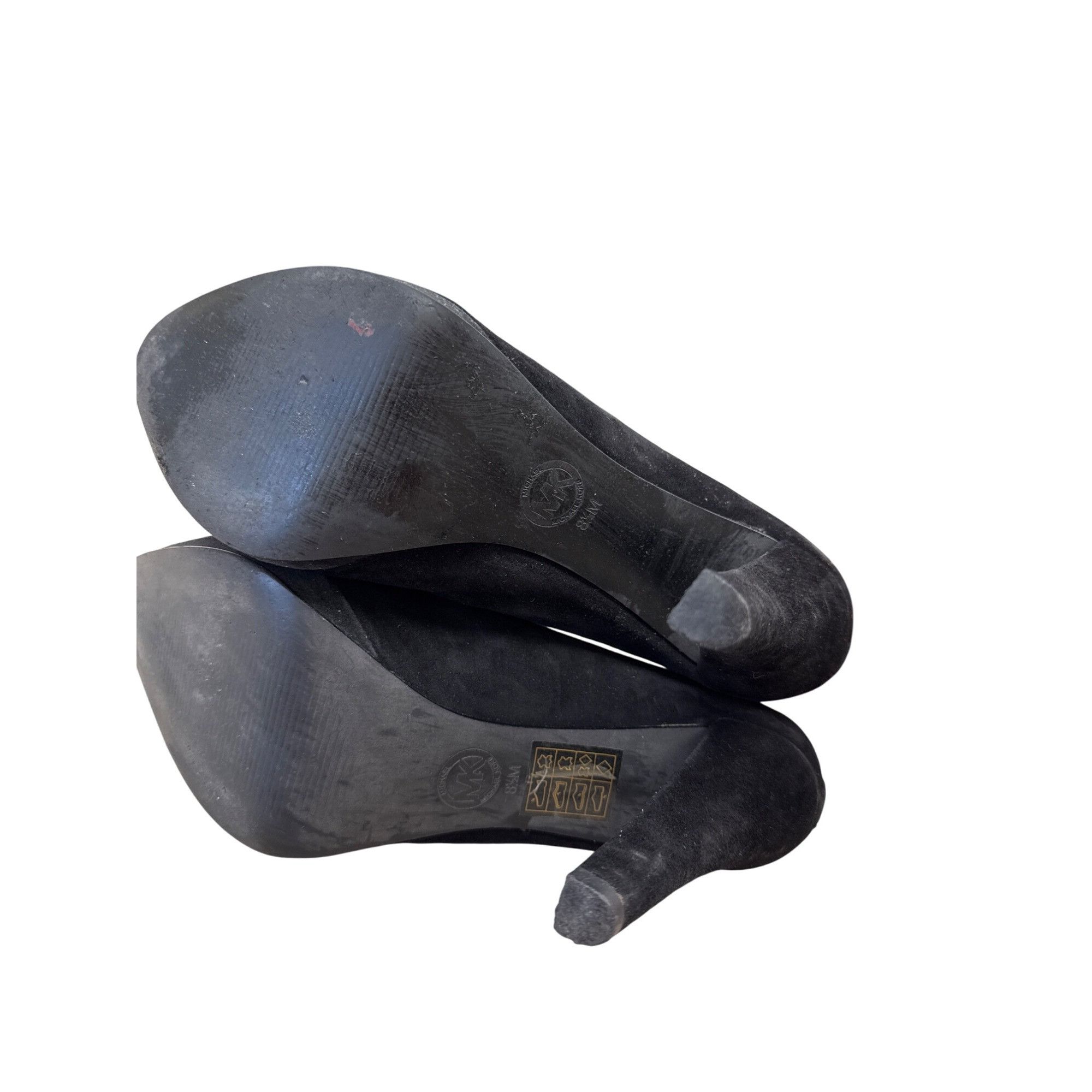 Michael Kors Michael Kors Womens Black Suede 4.5" Heels Size 8.5M SKU 703 Size US 8.5 / IT 38.5 - 7 Thumbnail