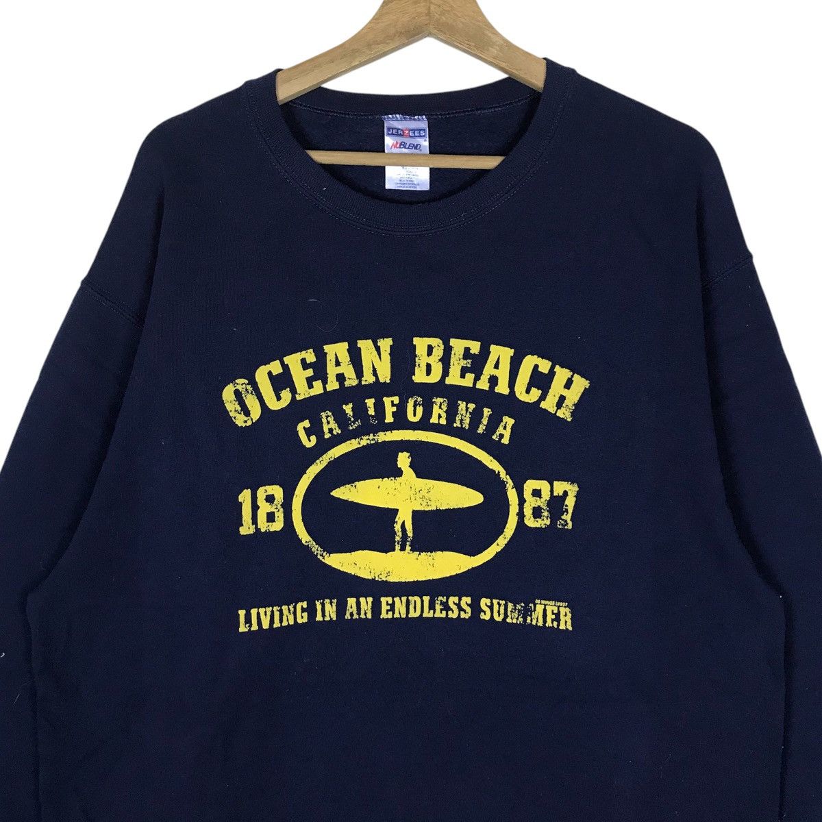Jerzees Vintage Jerzees Ocean Beach California Pullover Jumper Size US L / EU 52-54 / 3 - 2 Thumbnail