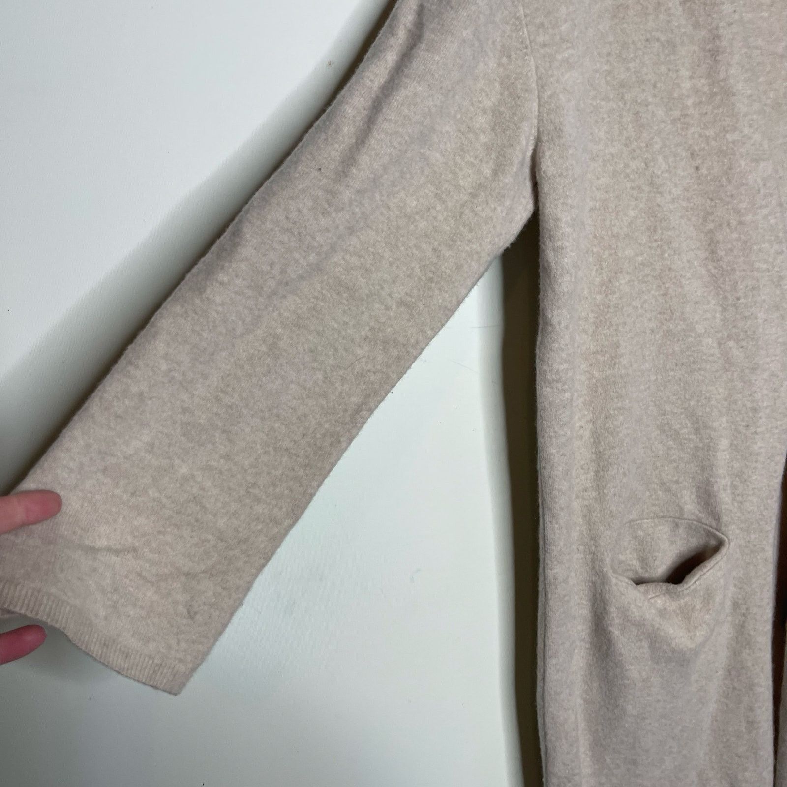 Anine Bing Anine Bing Jasni V-neck cardigan ivory cream long wool O/S Size ONE SIZE - 5 Thumbnail