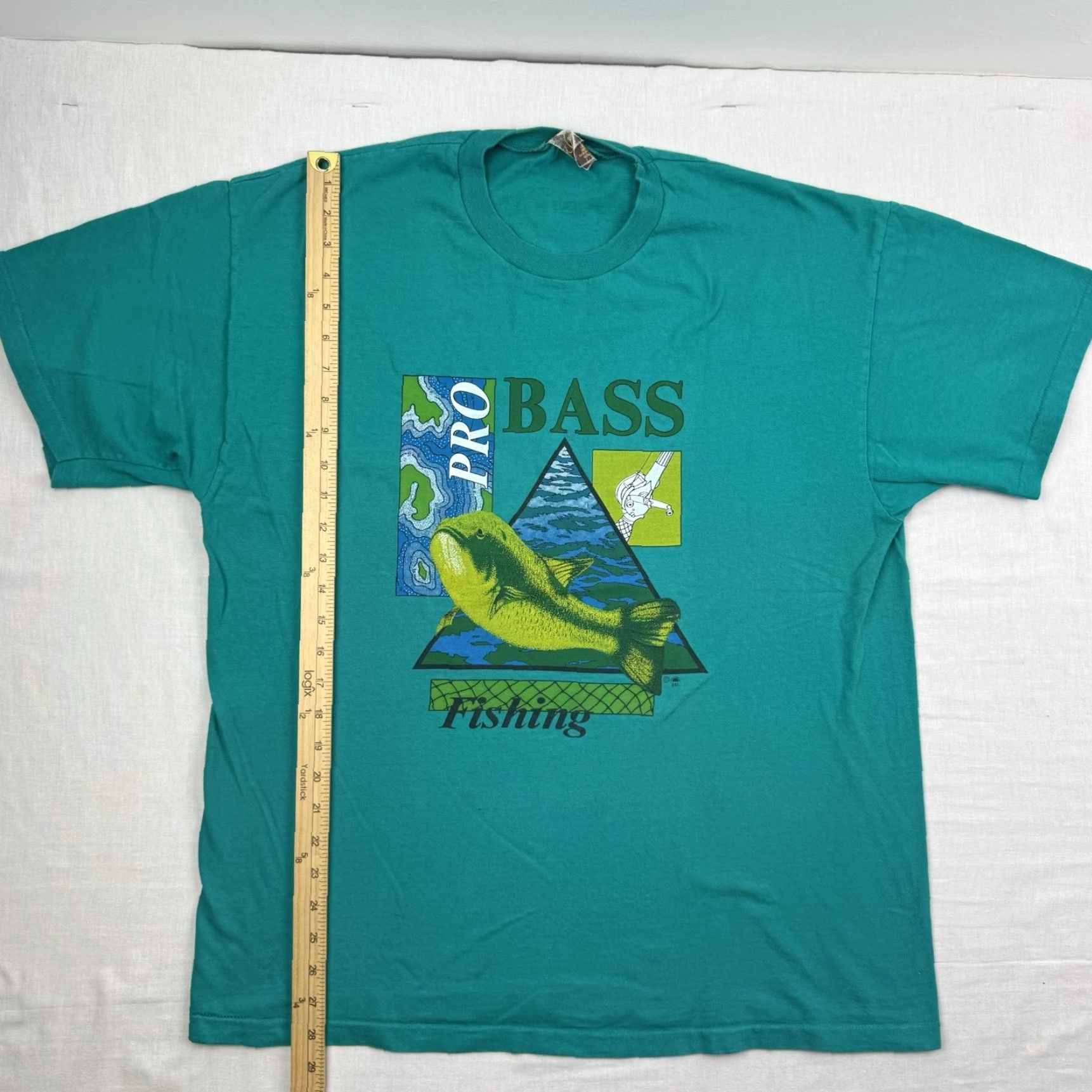 Vintage VINTAGE Cottonfields Bass Fishing T-Shirt Adult XL Blue Graphic Nature Sport 90s Mens Size US XL / EU 56 / 4 - 6 Thumbnail
