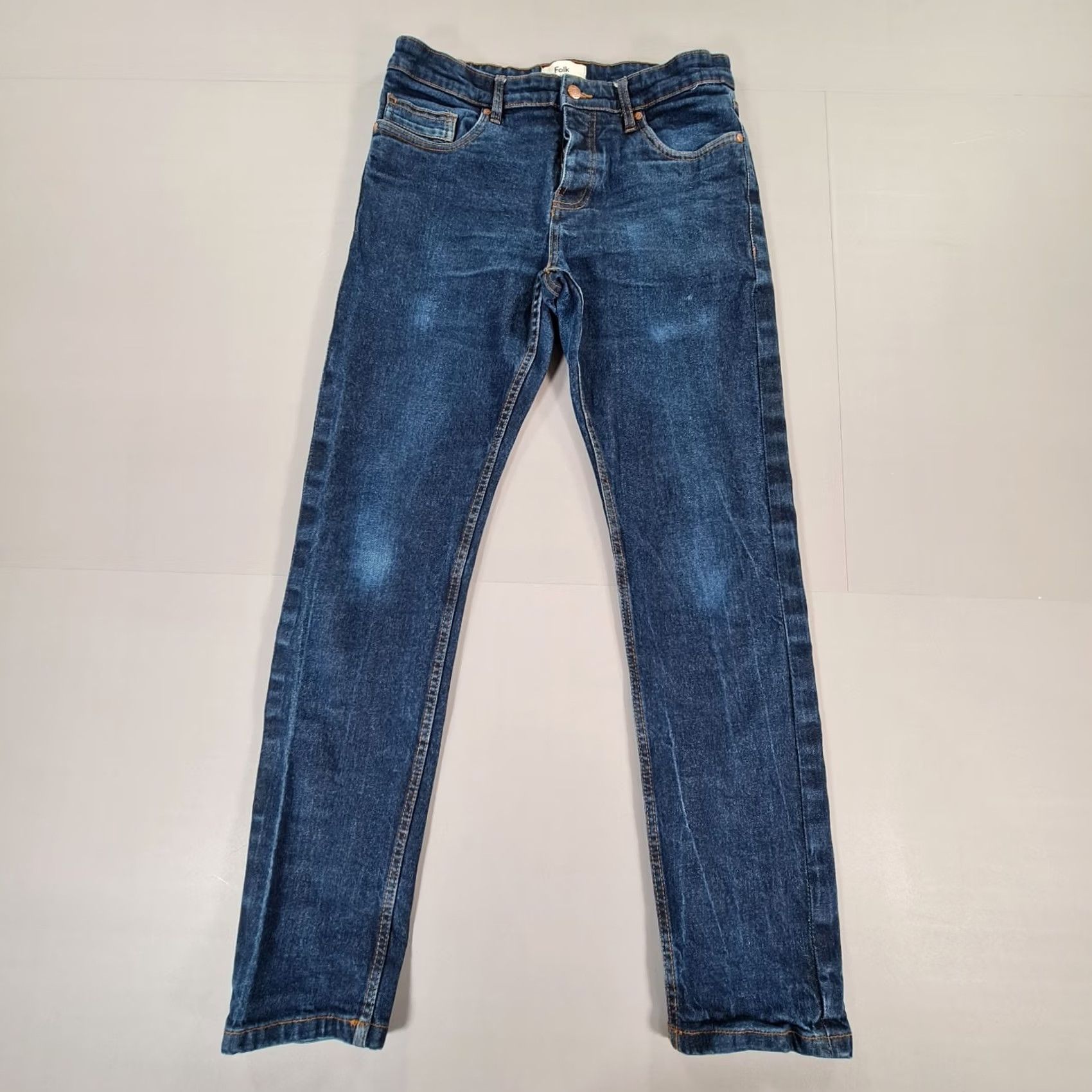 Folk Folk Jeans Mens Slim Fit Stretch Denim Selvedge Blue W32 L30 Size US 32 / EU 48 - 3 Thumbnail