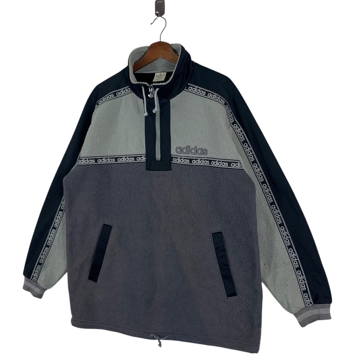 Vintage VINTAGE 90S ADIDAS DECENTE HALF ZIPPER SWEATER Size US L / EU 52-54 / 3 - 2 Thumbnail