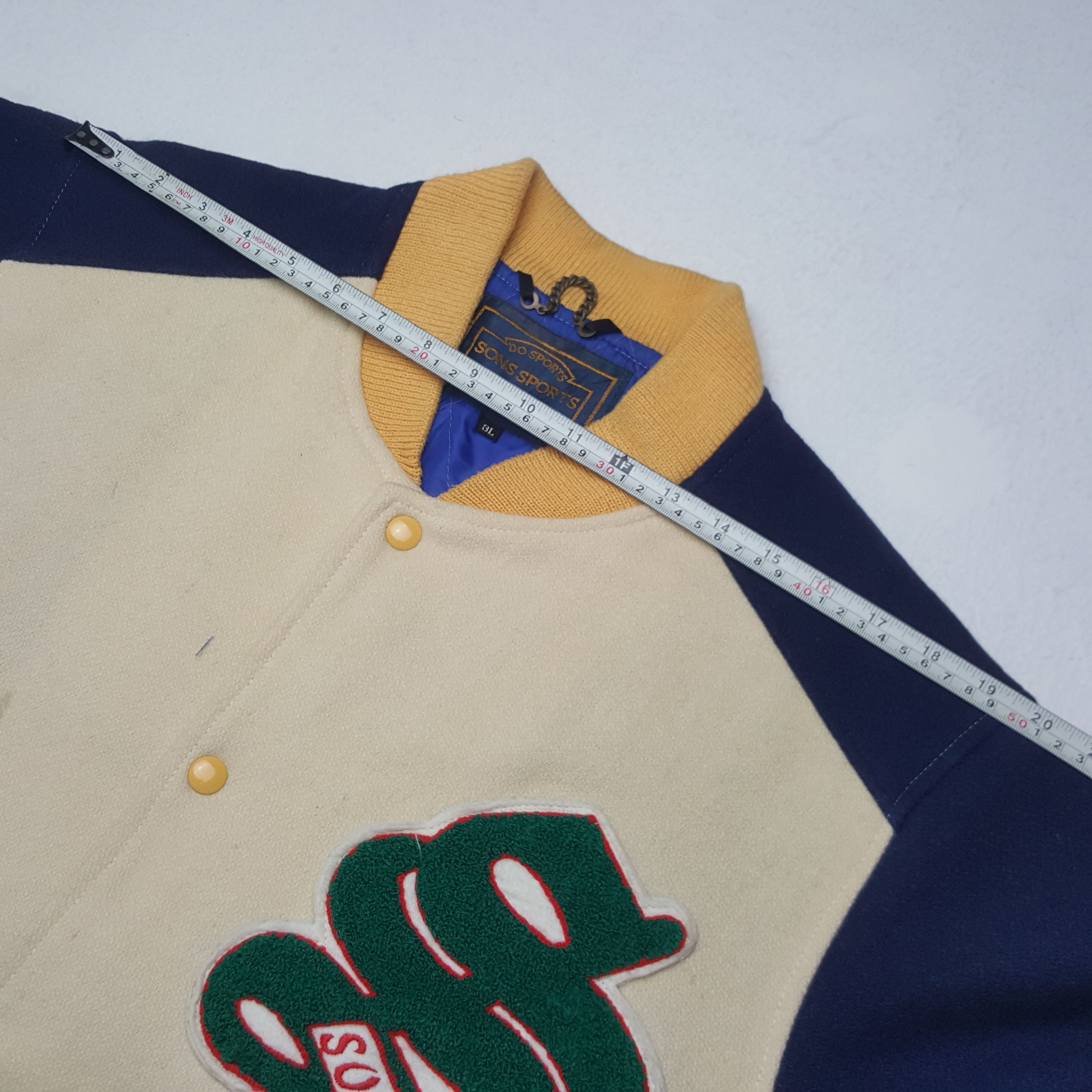 &SONS × Vintage Vintage Sons Sport Japanese Skulls Varsity Jacket C275N25 Size US XL / EU 56 / 4 - 6 Thumbnail